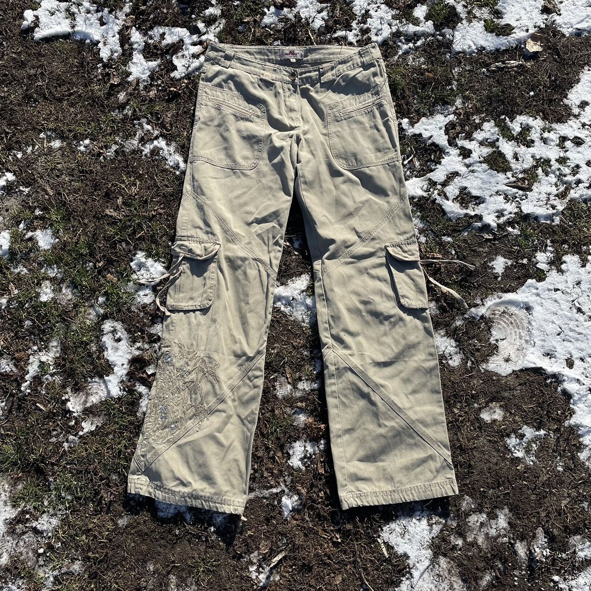 パンツ 2000's bondage flare parachute pants y2k RARE Mercy Y2K Parachute Bondage Pants Cyber Punk Rave