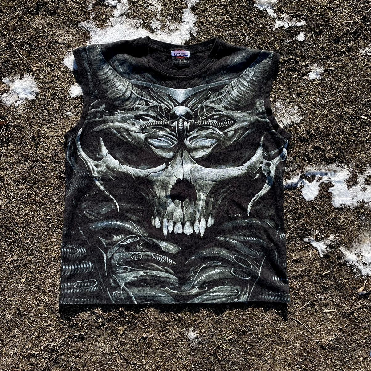 Band Tees Vintage 90s 666 Skulls Sexy Vamp Dead Face Horror Tee 90s Size US M / EU 48-50 / 2 - 1 Thumbnail