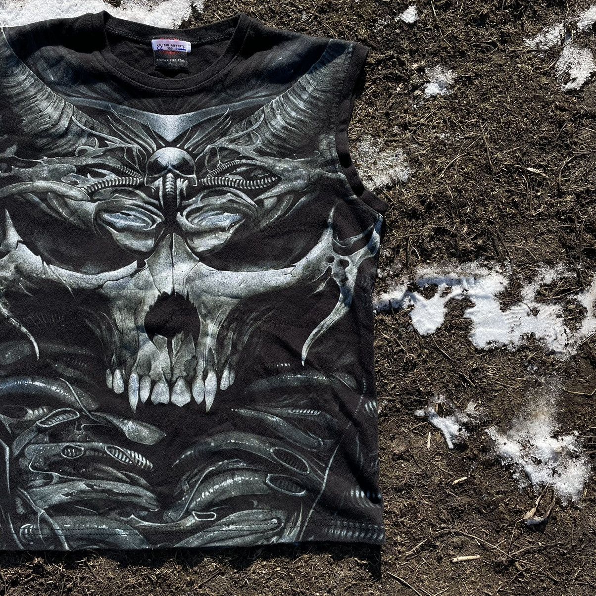 Band Tees Vintage 90s 666 Skulls Sexy Vamp Dead Face Horror Tee 90s Size US M / EU 48-50 / 2 - 2 Thumbnail