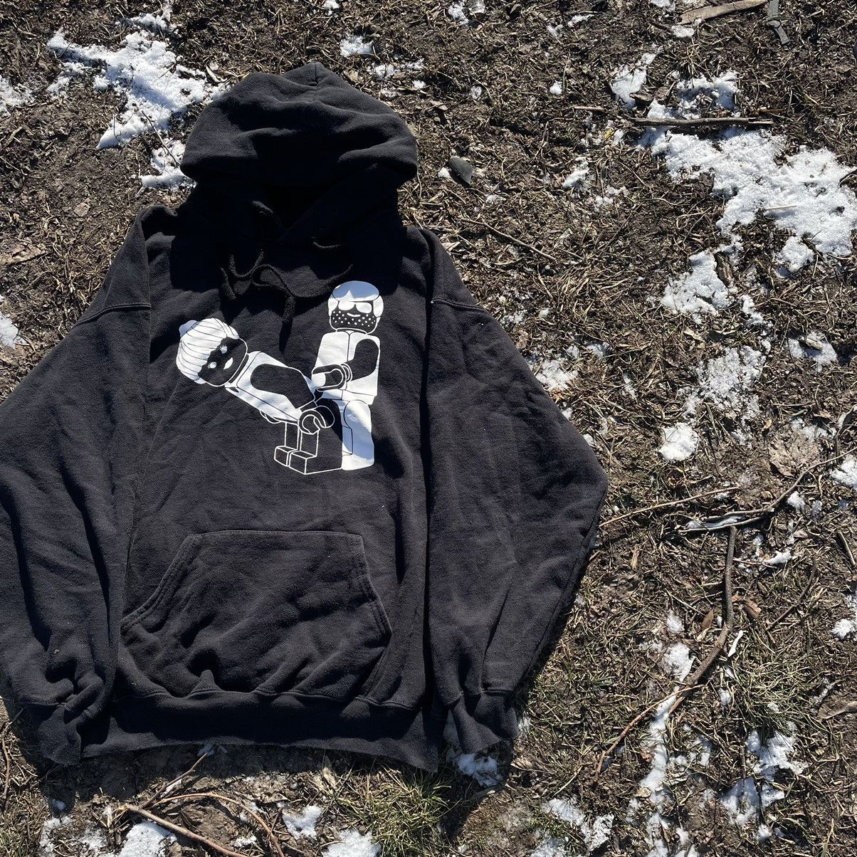 Vintage Vintage Y2K Graphic Hoodie Black Oversized Streetwear Drip L Size US L / EU 52-54 / 3 - 3 Thumbnail
