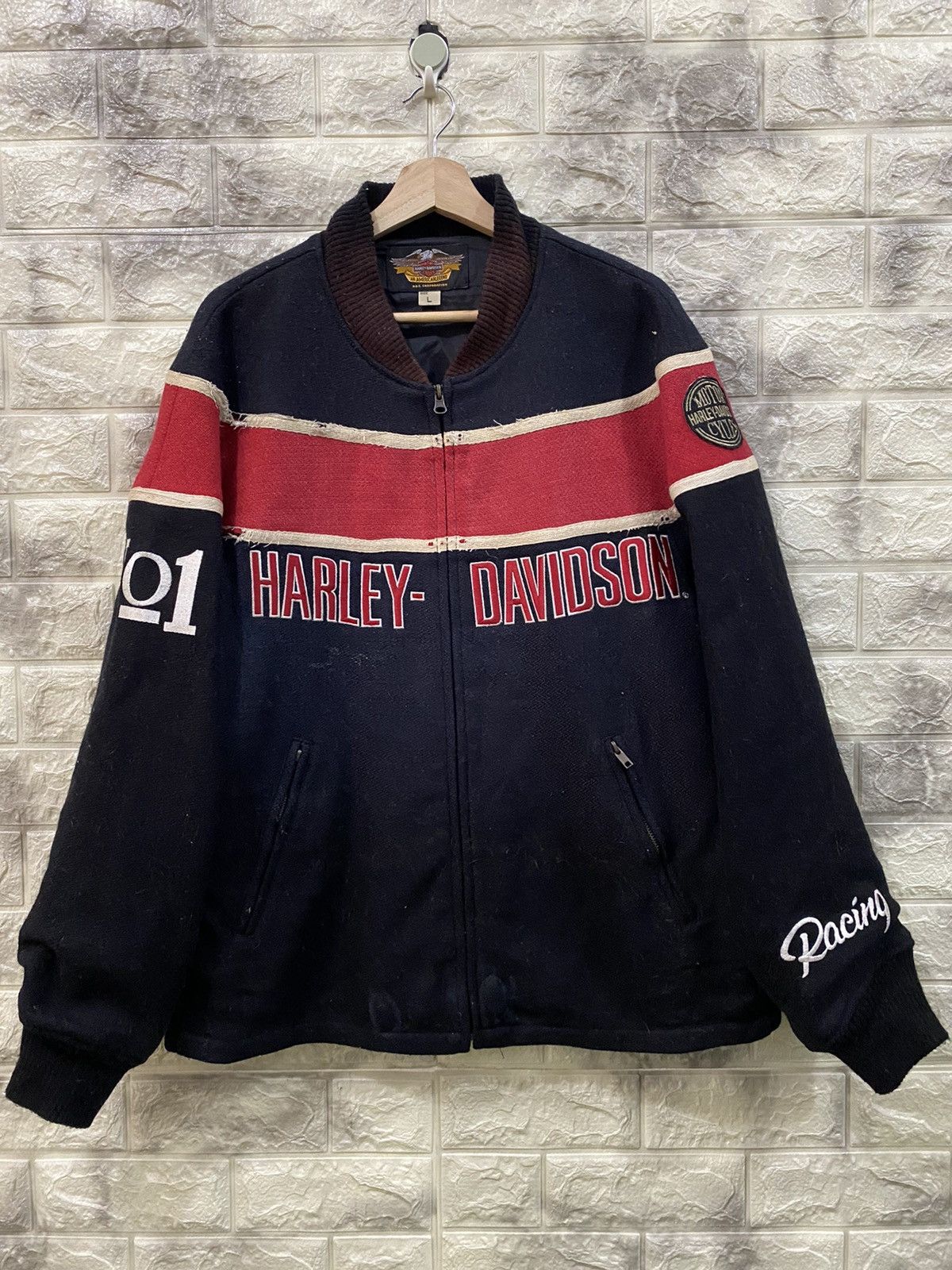 Harley Davidson 🔥RARE🔥Vintage Harley Davidson Biker Jacket Size US L / EU 52-54 / 3 - 2 Thumbnail