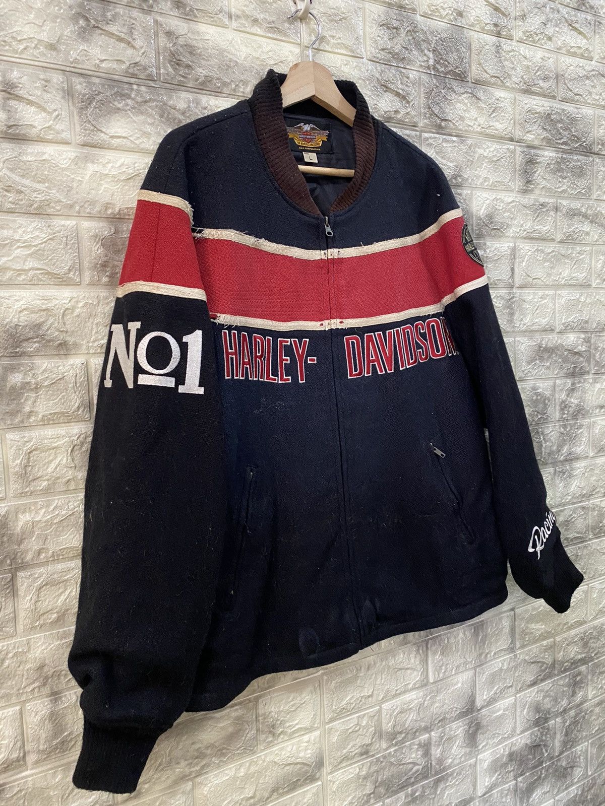 Harley Davidson 🔥RARE🔥Vintage Harley Davidson Biker Jacket Size US L / EU 52-54 / 3 - 5 Thumbnail