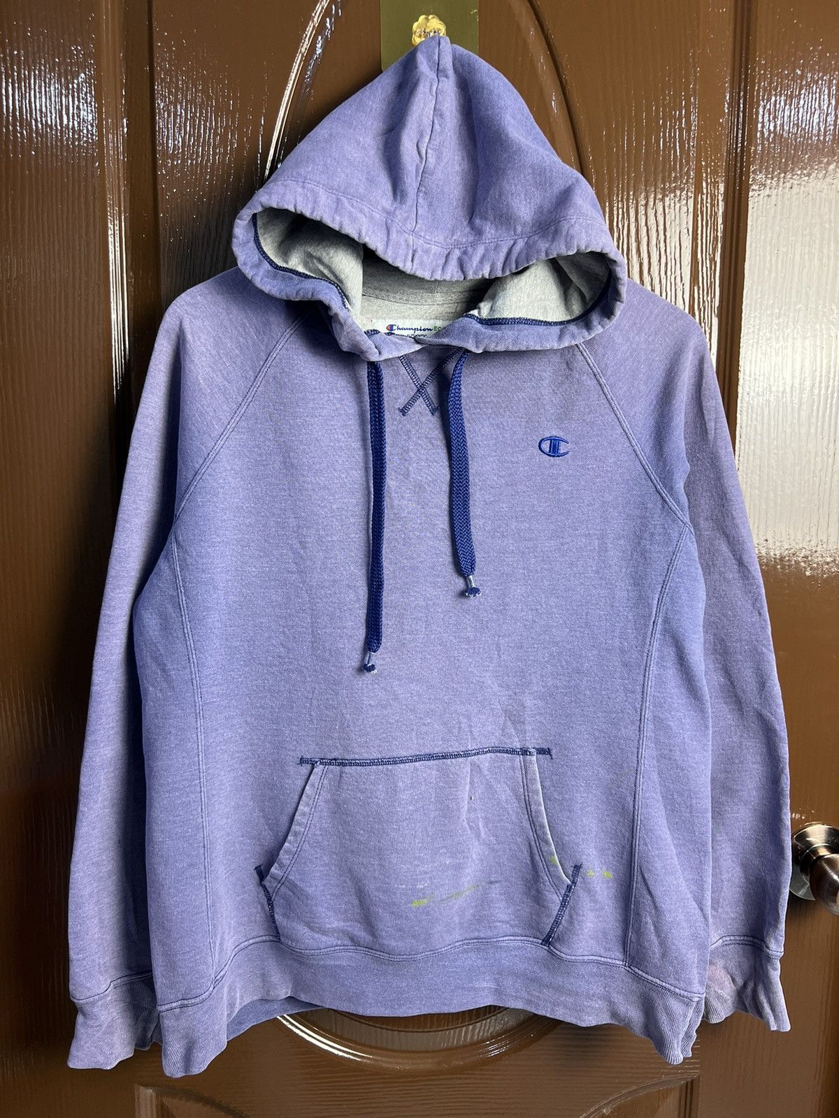 Champion 🔥Vintage Distressed Champion Pullover Hoodies Size US M / EU 48-50 / 2 - 2 Thumbnail