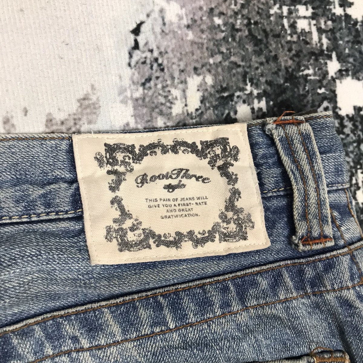 Japanese Brand × Vintage Vintage Japanese Flare RootTree Dirty Distressed Jeans Size 33" - 13 Thumbnail