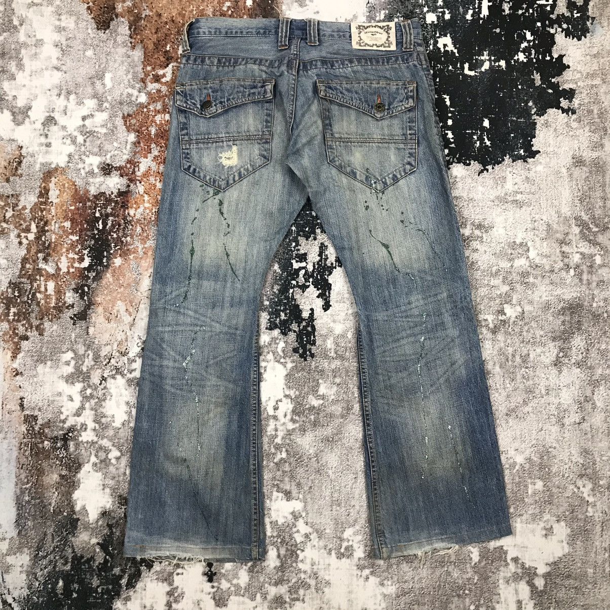 Japanese Brand × Vintage Vintage Japanese Flare RootTree Dirty Distressed Jeans Size 33" - 7 Thumbnail