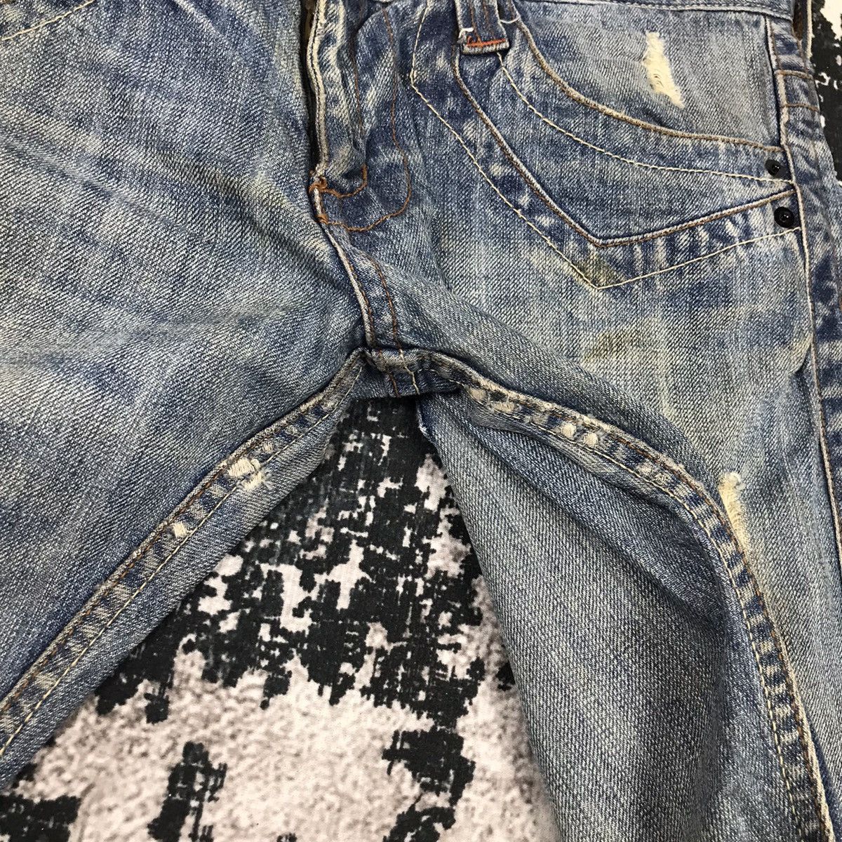 Japanese Brand × Vintage Vintage Japanese Flare RootTree Dirty Distressed Jeans Size 33" - 6 Thumbnail