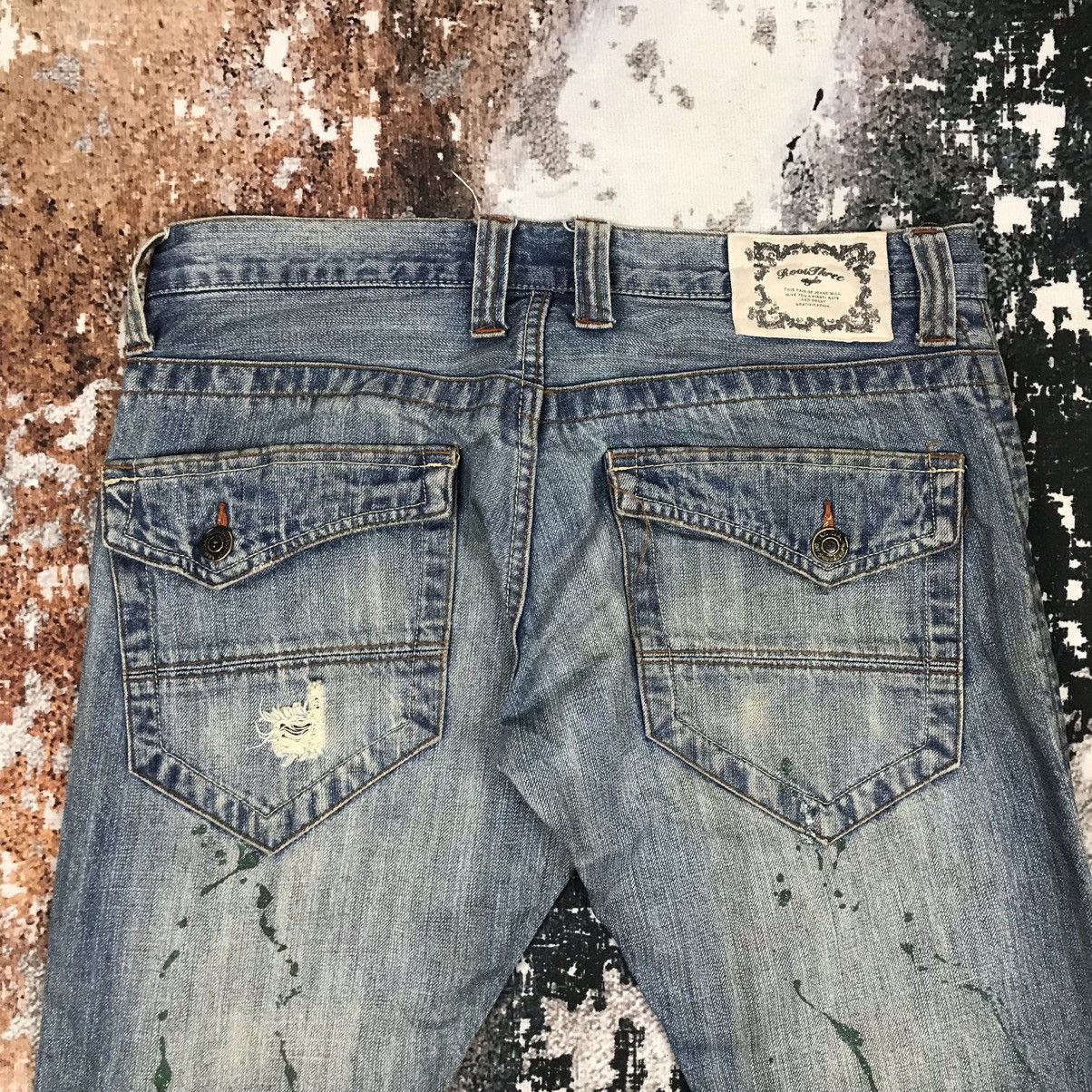 Japanese Brand × Vintage Vintage Japanese Flare RootTree Dirty Distressed Jeans Size 33" - 9 Thumbnail