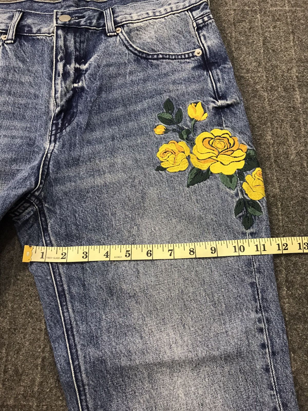 Japanese Brand × Vintage Vintage Japanese Brand Straight Cut Embroidery Rose Logo Size 32" / US 10 / IT 46 - 14 Thumbnail