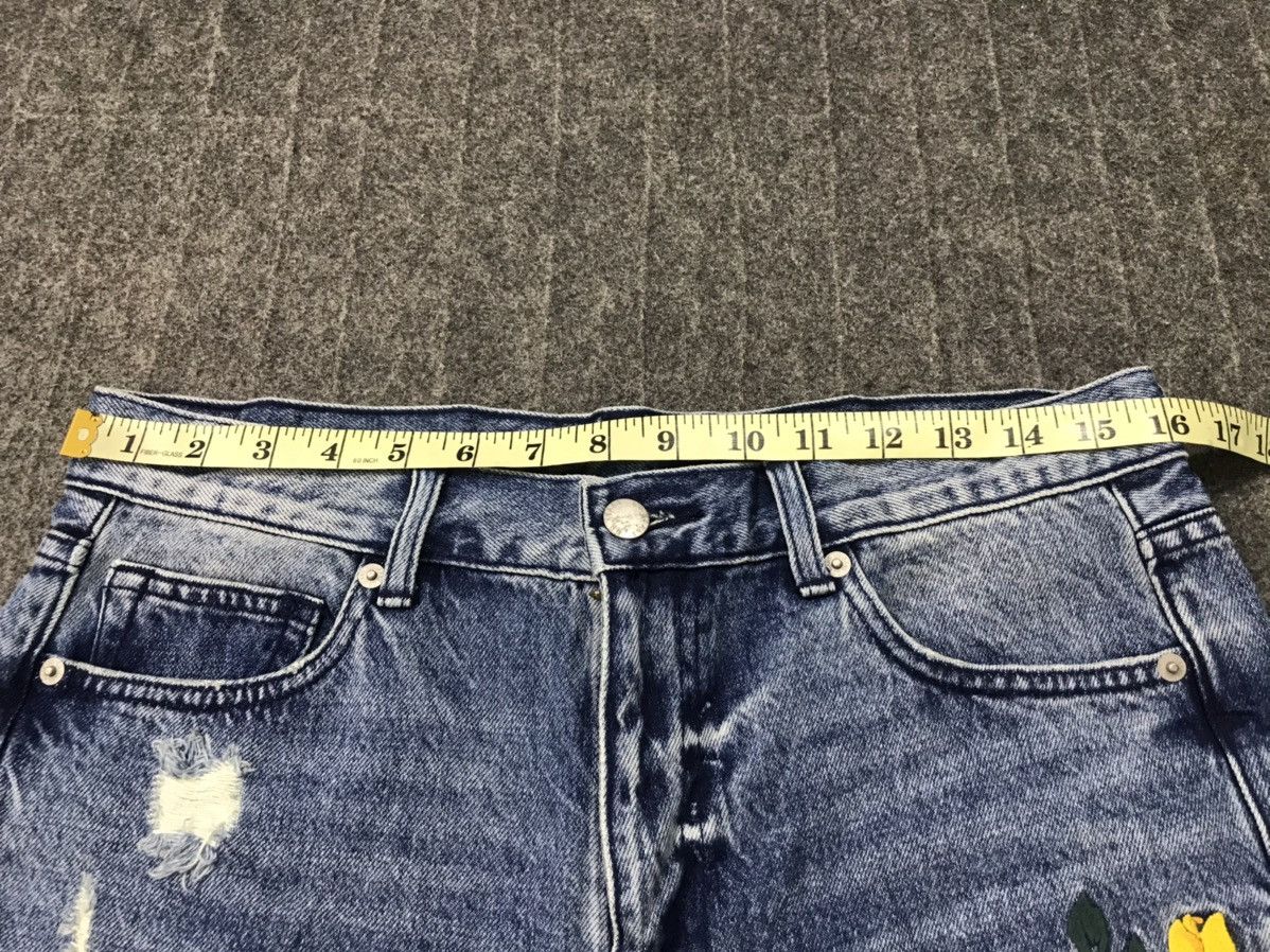 Japanese Brand × Vintage Vintage Japanese Brand Straight Cut Embroidery Rose Logo Size 32" / US 10 / IT 46 - 10 Thumbnail
