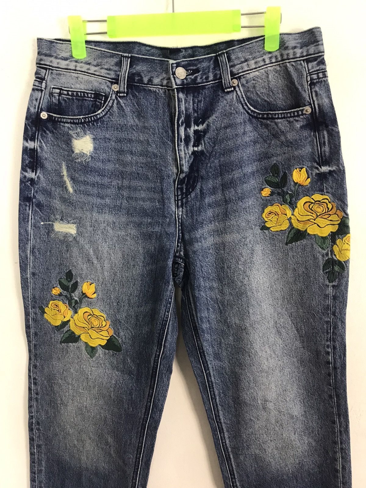 Japanese Brand × Vintage Vintage Japanese Brand Straight Cut Embroidery Rose Logo Size 32" / US 10 / IT 46 - 3 Thumbnail