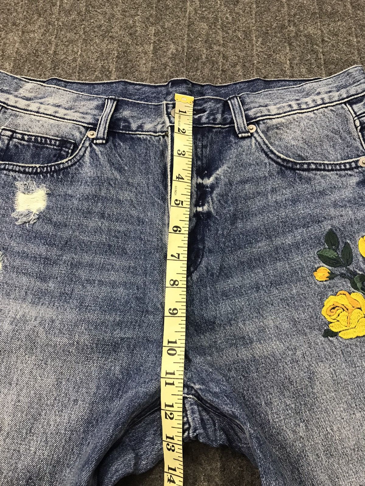 Japanese Brand × Vintage Vintage Japanese Brand Straight Cut Embroidery Rose Logo Size 32" / US 10 / IT 46 - 13 Thumbnail