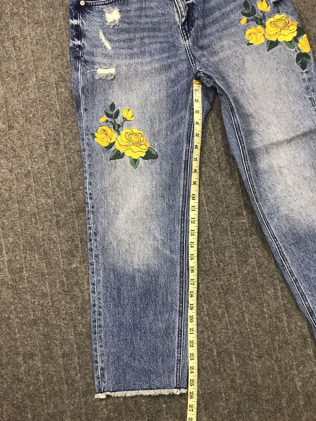 Japanese Brand × Vintage Vintage Japanese Brand Straight Cut Embroidery Rose Logo Size 32" / US 10 / IT 46 - 12 Thumbnail
