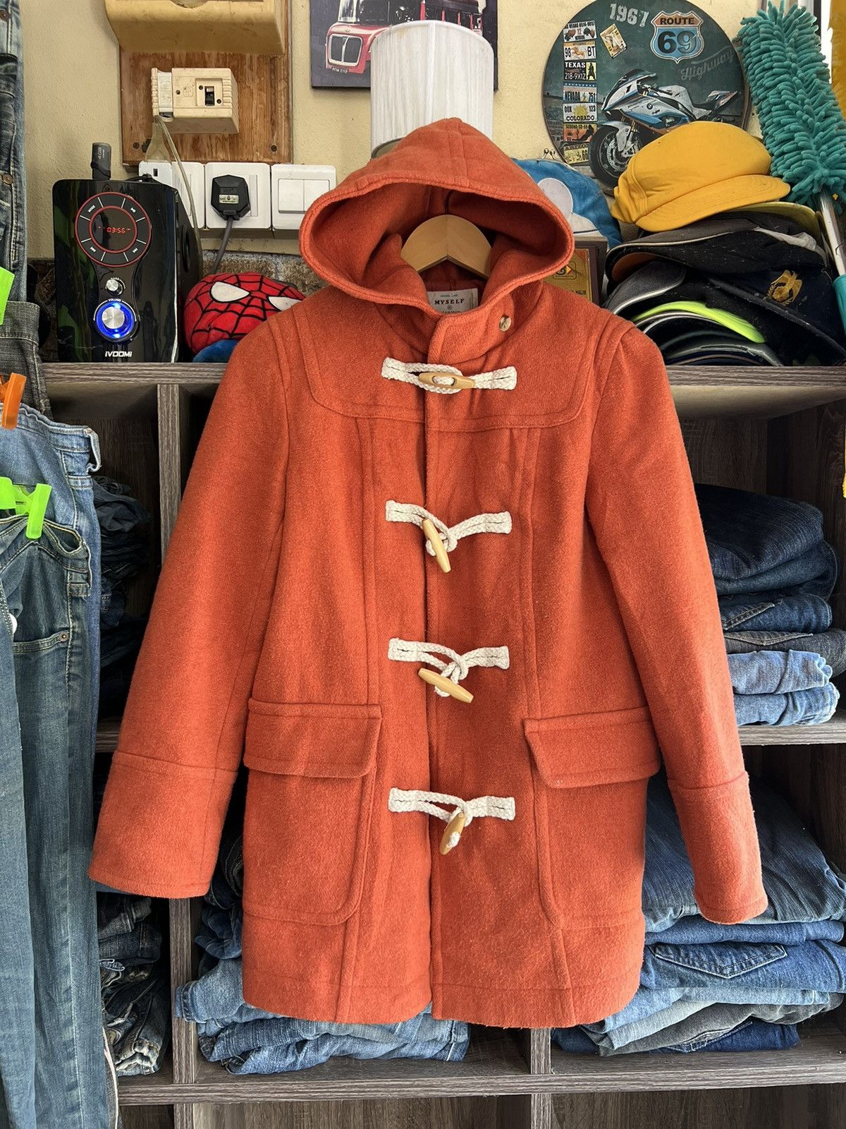 image of Abahouse Myself Duffle Coat in Brown, Women's (Size Medium)