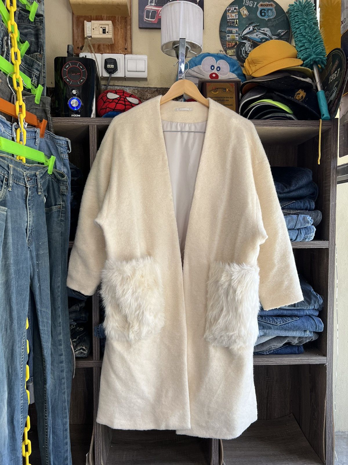 GU 🔥Rare Gu Mohair Cashmere Buttonless Coats Size XL / US 12-14 / IT 48-50 - 1 Thumbnail