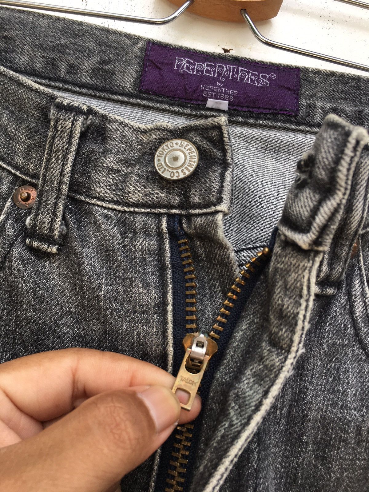 Nepenthes Rare Nepenthes Patchwork Denim Jeans Size US 27 - 16 Thumbnail