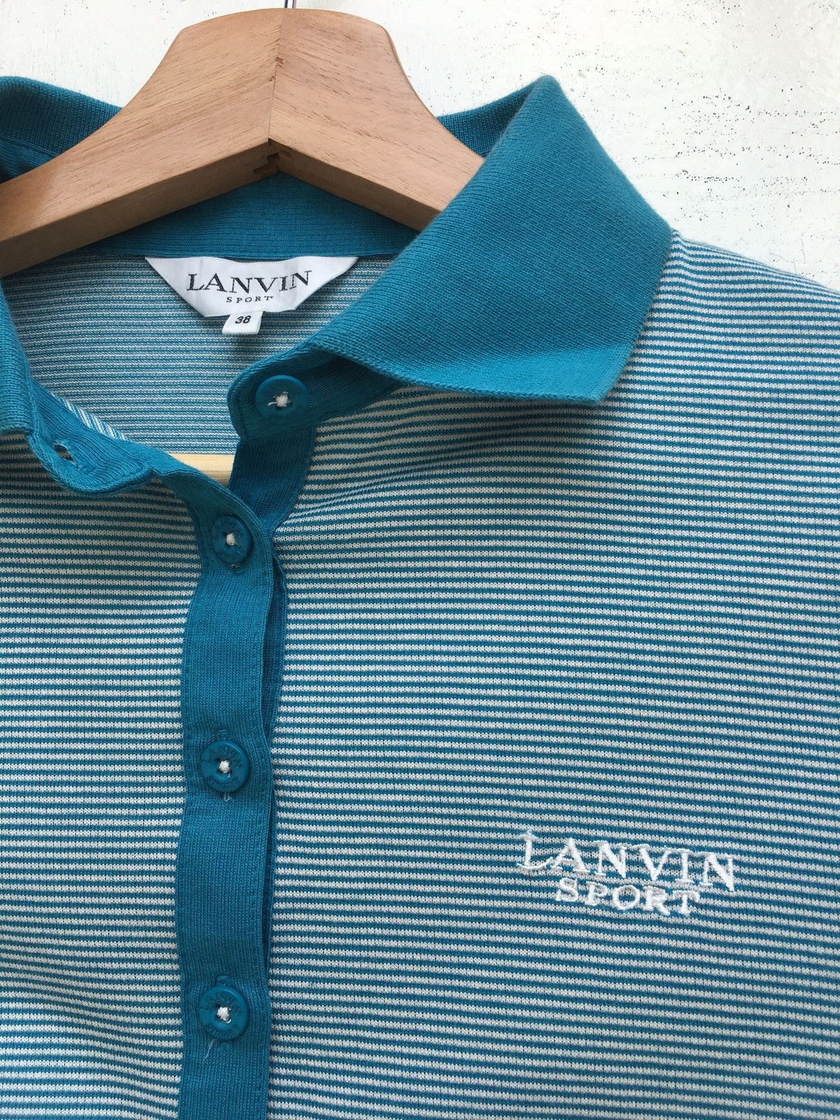image of Vintage Lanvin Sport Polo Shirt in Blue, Men's (Size Small)