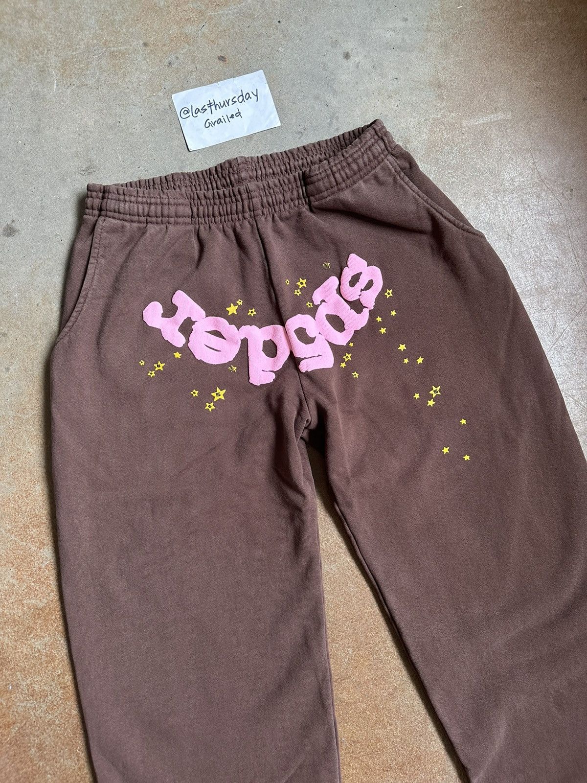 image of Spider Worldwide x Young Thug Sp5Der Web Sweatpants Brown Xl, Men's (Size 36)