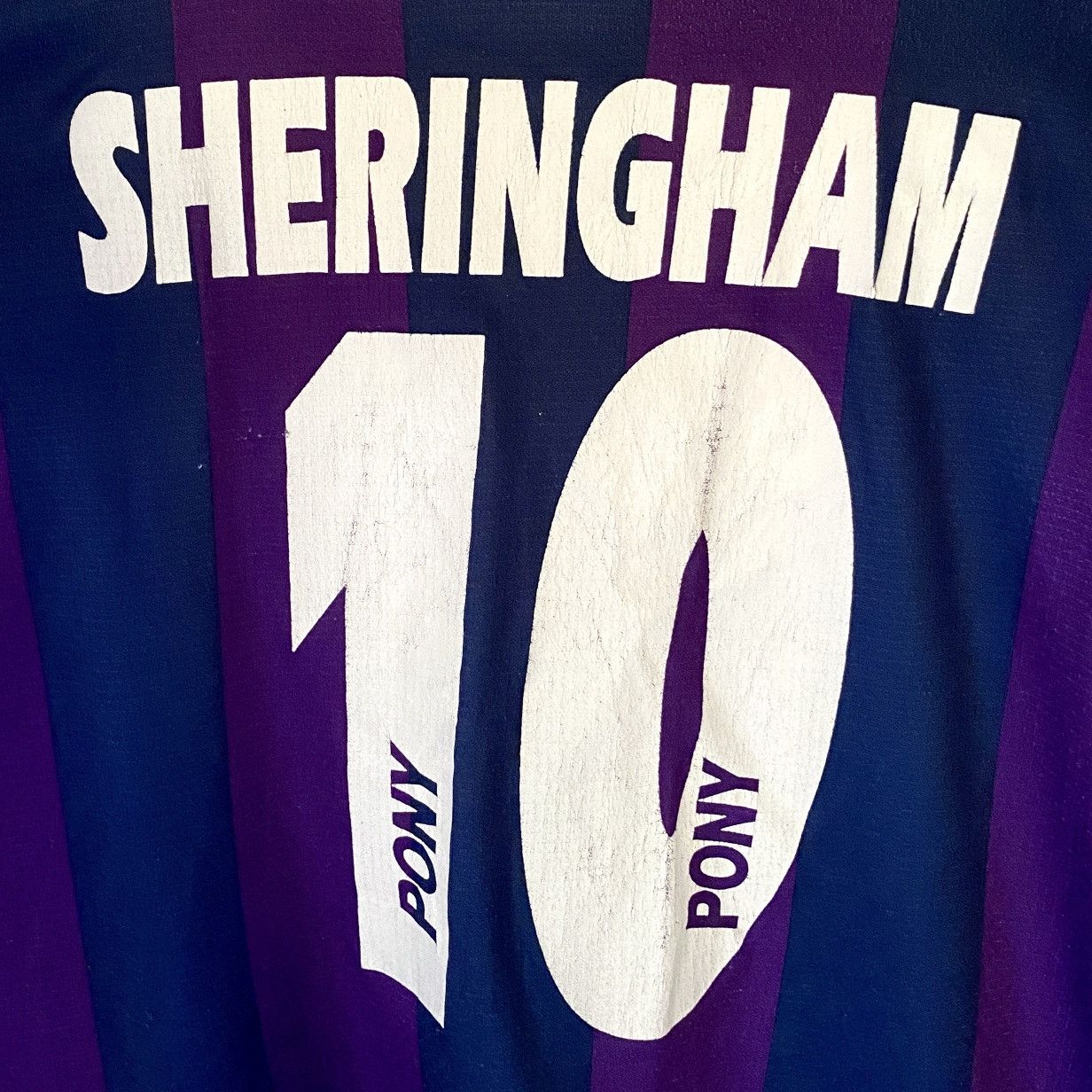 PONY × Vintage 1995 Tottenham Sheringham Pony Vintage Soccer Jersey Size US XL / EU 56 / 4 - 10 Thumbnail