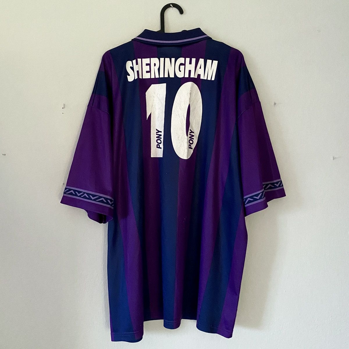 PONY × Vintage 1995 Tottenham Sheringham Pony Vintage Soccer Jersey Size US XL / EU 56 / 4 - 9 Thumbnail