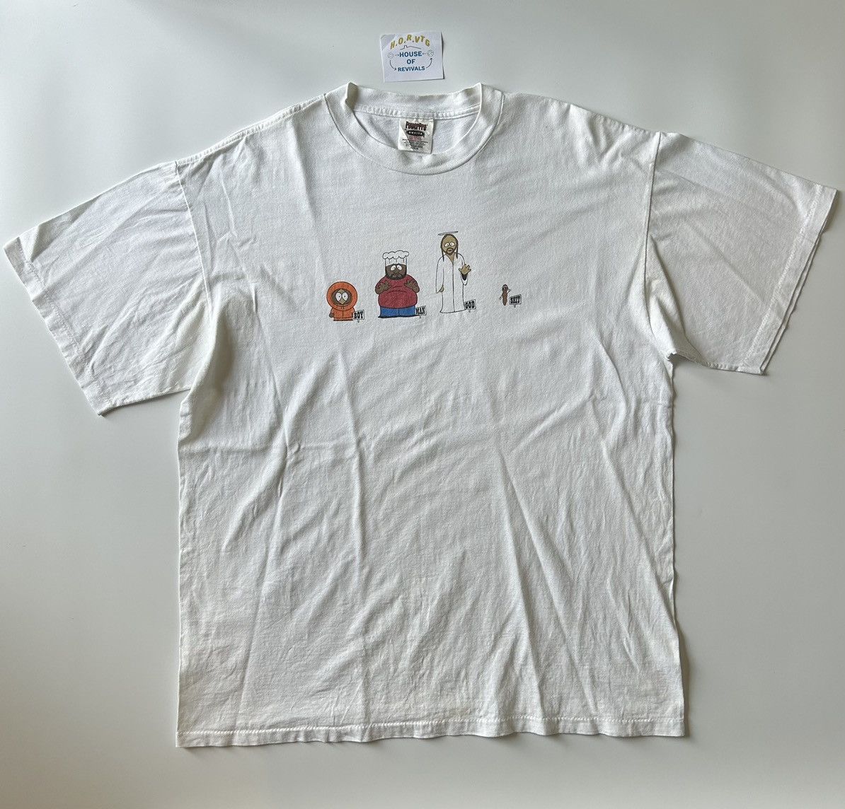 Vintage Vintage Rare 90s South Park Boy, Man, God & Sh*t tee Size US XL / EU 56 / 4 - 2 Thumbnail