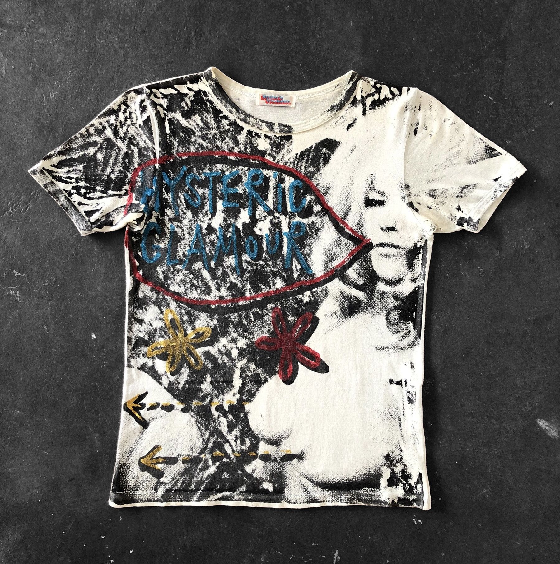 Hysteric Glamour RARE🔥90’S HYSTERIC GLAMOUR NAKED STRIPPER OVER PRINT TEE Size XXS / US 00 / IT 34 - 1 Thumbnail