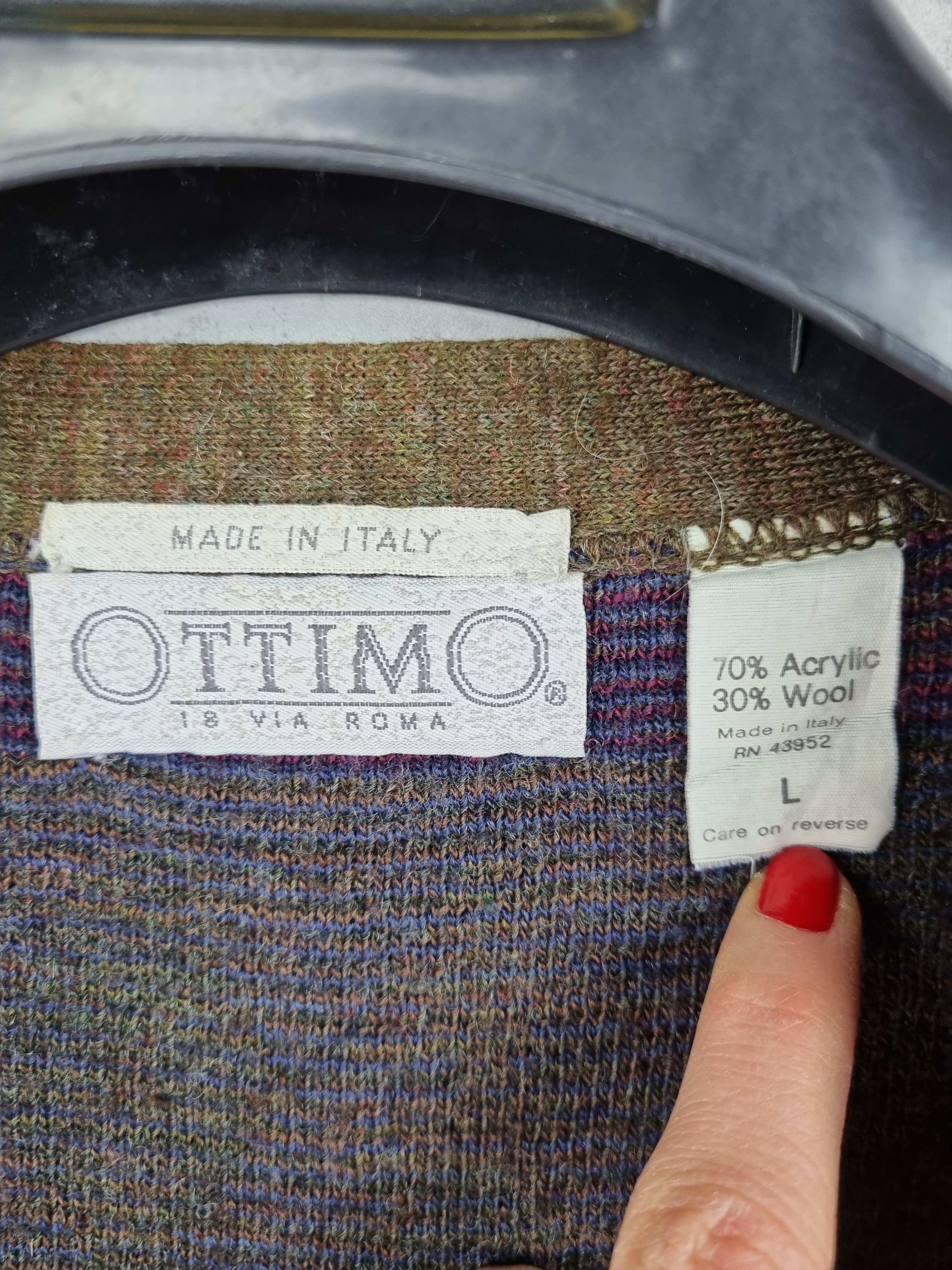 Other 80s Ottimo Cardigan Vintage Wool Sweater Tyler Style Size US L / EU 52-54 / 3 - 11 Thumbnail