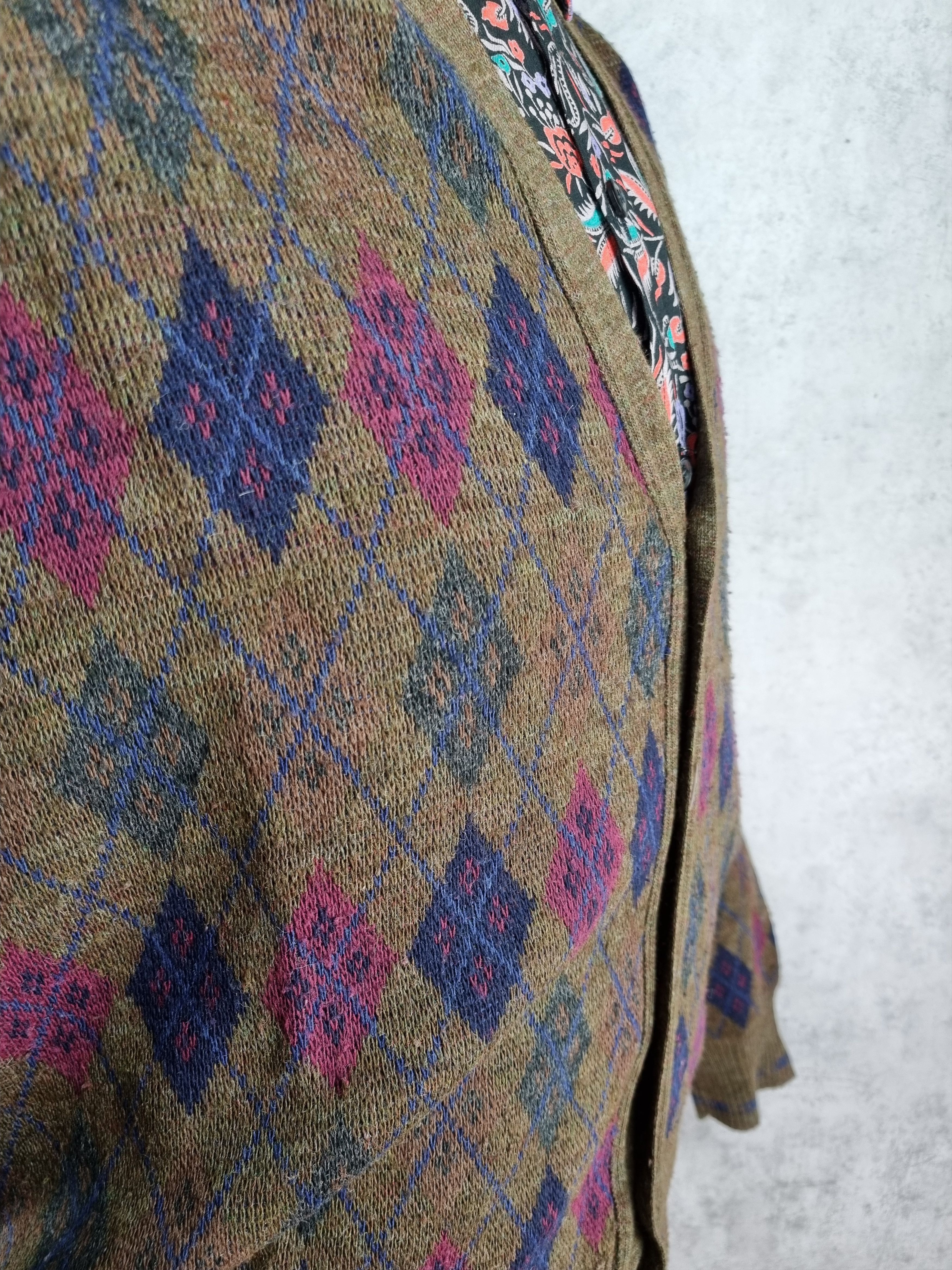 Other 80s Ottimo Cardigan Vintage Wool Sweater Tyler Style Size US L / EU 52-54 / 3 - 10 Thumbnail