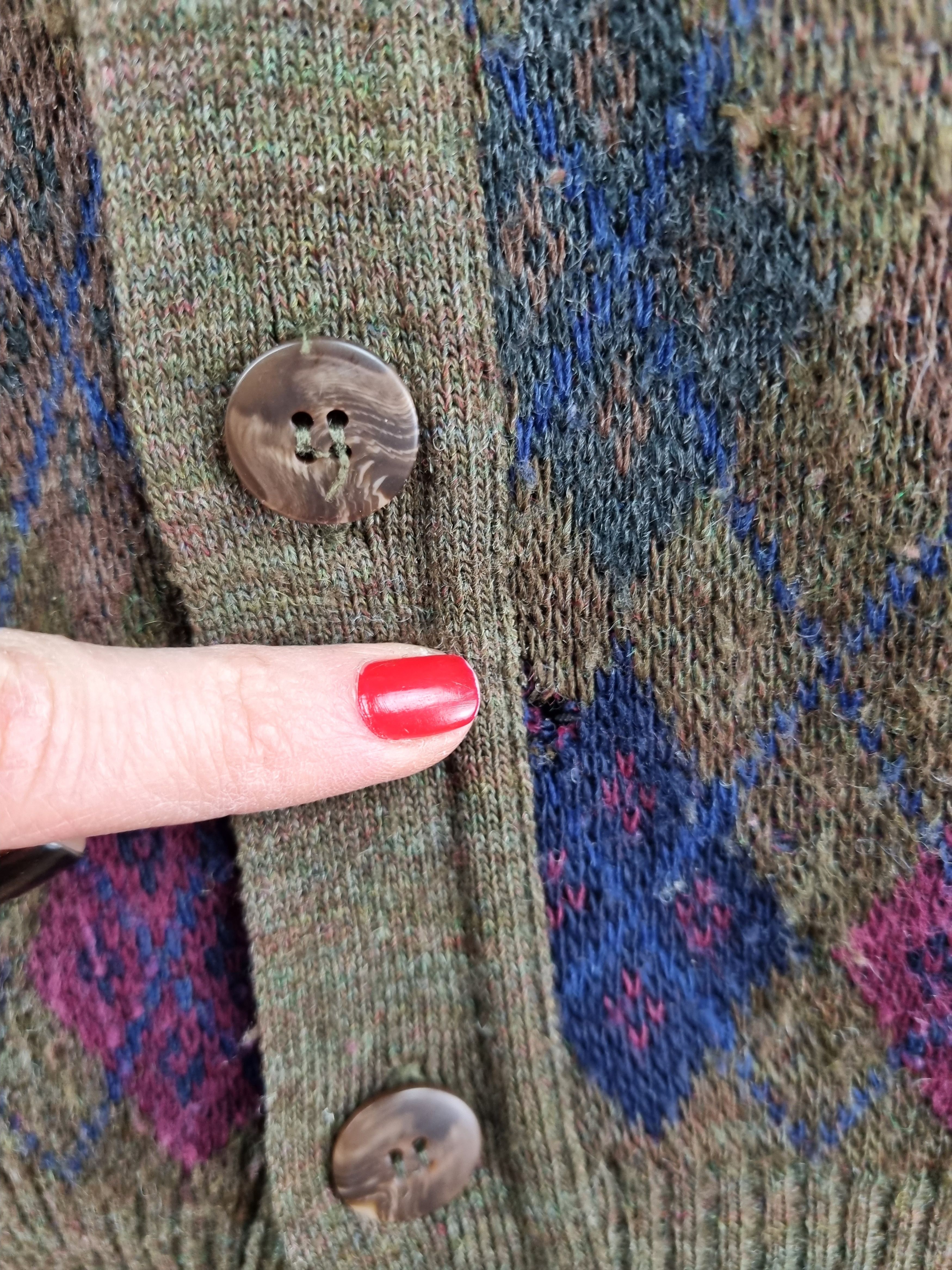 Other 80s Ottimo Cardigan Vintage Wool Sweater Tyler Style Size US L / EU 52-54 / 3 - 14 Thumbnail