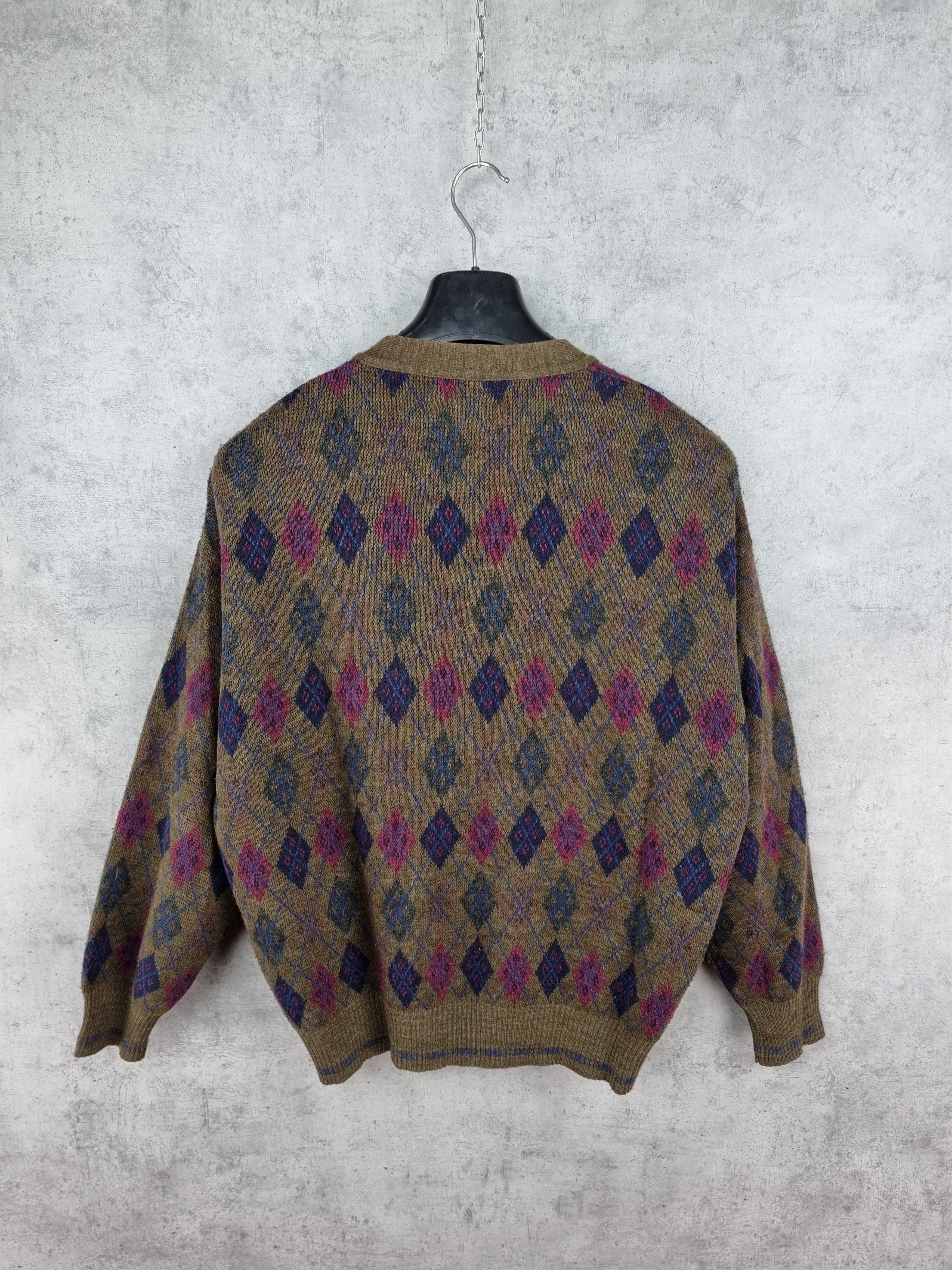 Other 80s Ottimo Cardigan Vintage Wool Sweater Tyler Style Size US L / EU 52-54 / 3 - 8 Thumbnail