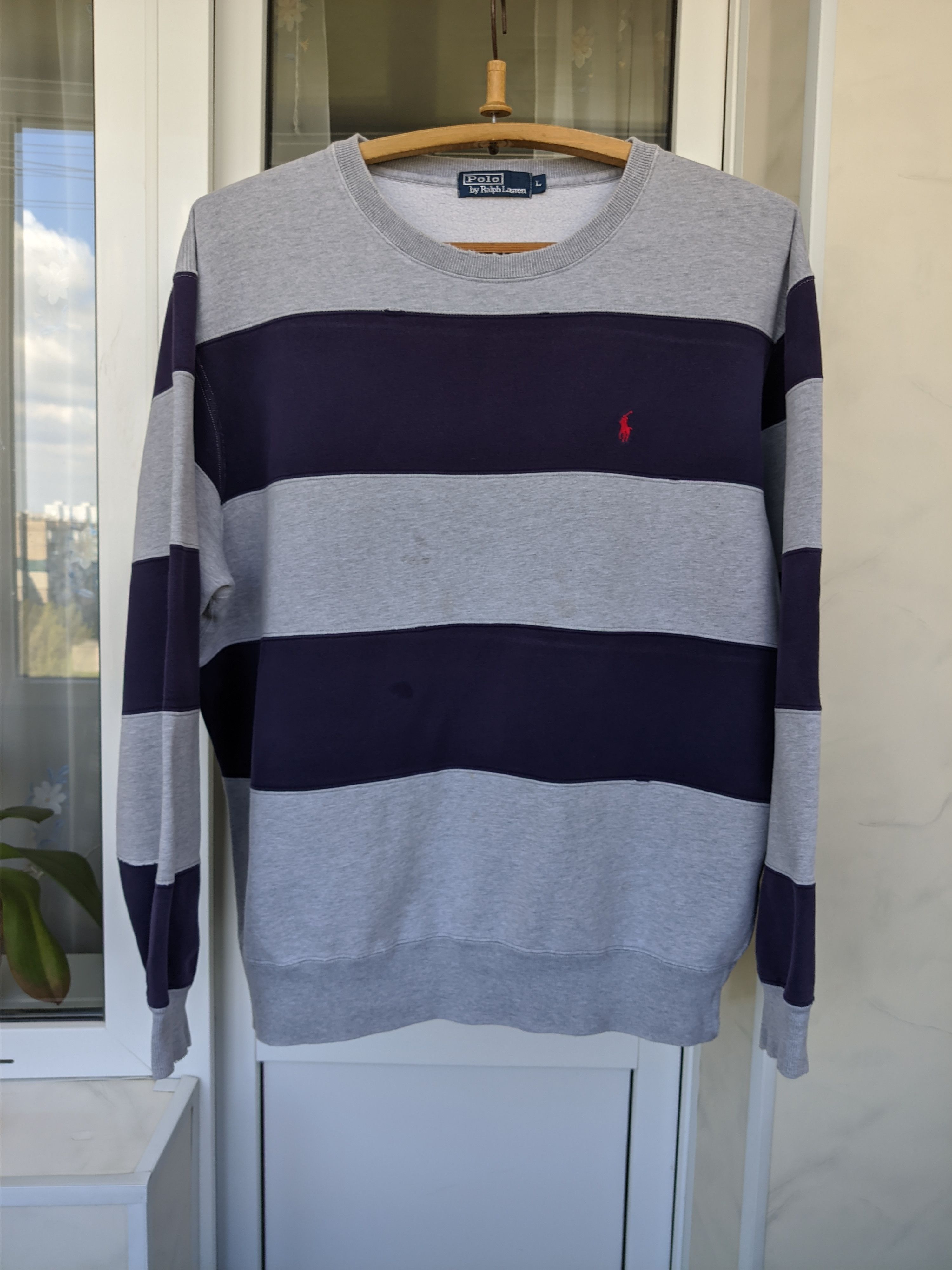 Polo Ralph Lauren × Vintage Vintage Polo Ralph Lauren Distressed Sweatshirt Size US L / EU 52-54 / 3 - 1 Thumbnail