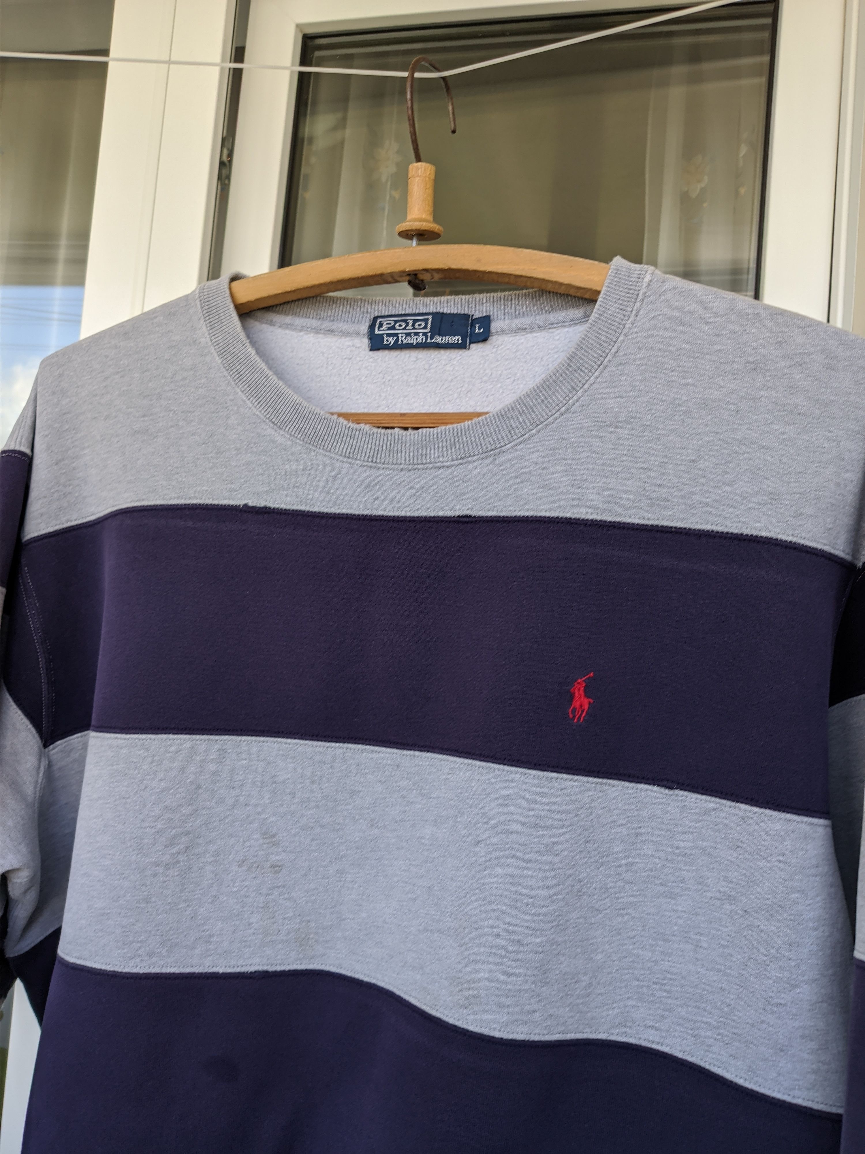 Polo Ralph Lauren × Vintage Vintage Polo Ralph Lauren Distressed Sweatshirt Size US L / EU 52-54 / 3 - 2 Thumbnail