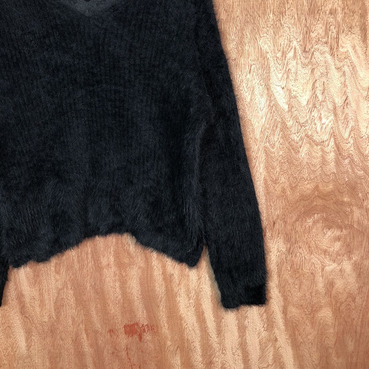 Vintage Dukkan Black Shag Shaggy Fur Mohair knitwear #6604 Size US L / EU 52-54 / 3 - 3 Thumbnail