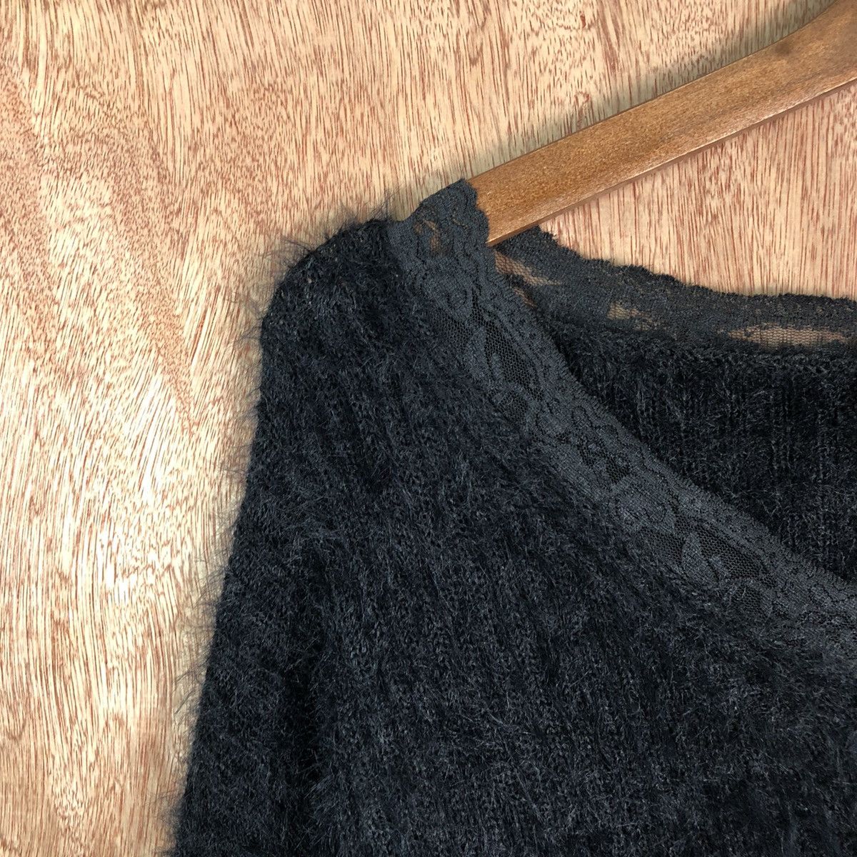Vintage Dukkan Black Shag Shaggy Fur Mohair knitwear #6604 Size US L / EU 52-54 / 3 - 8 Thumbnail