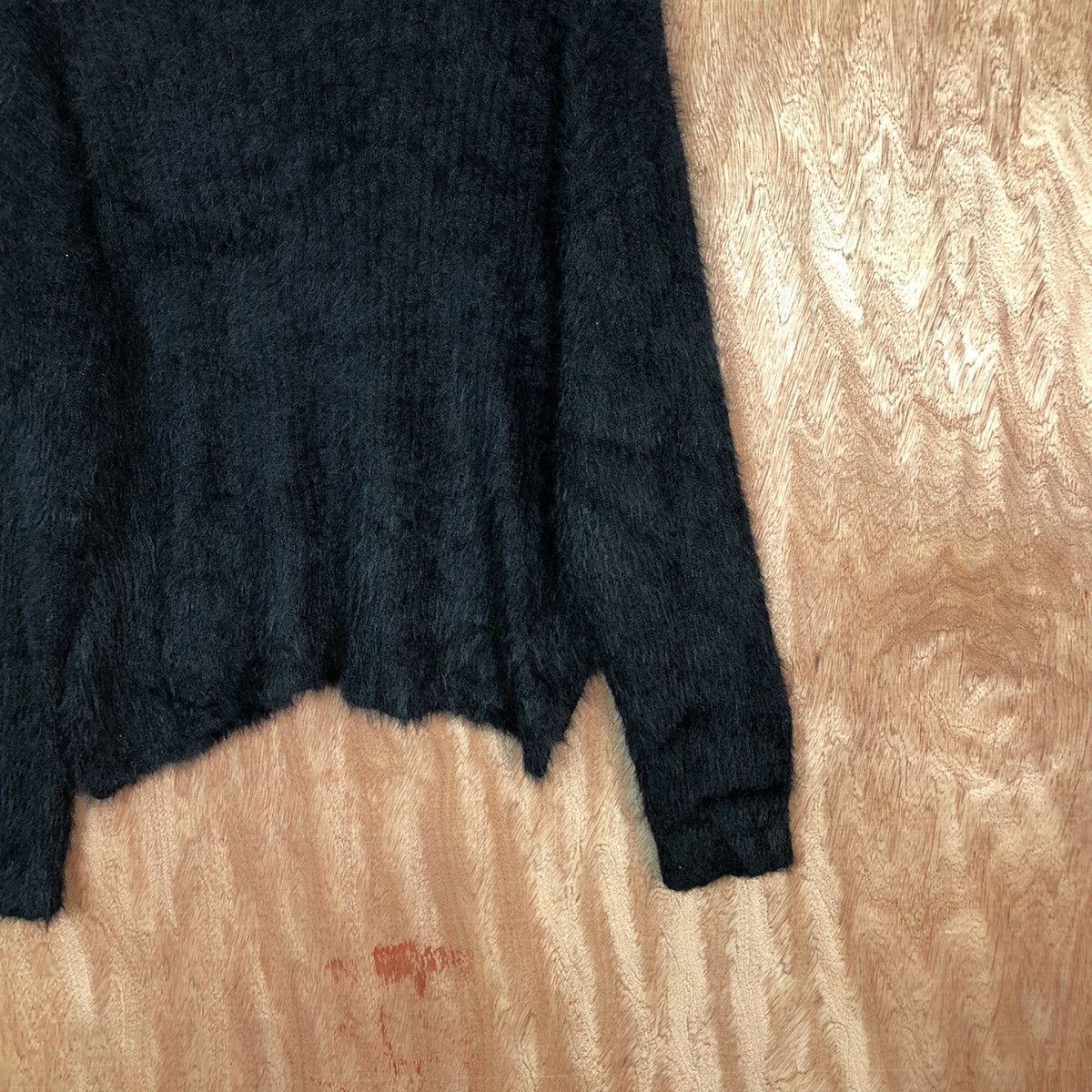 Vintage Dukkan Black Shag Shaggy Fur Mohair knitwear #6604 Size US L / EU 52-54 / 3 - 11 Thumbnail