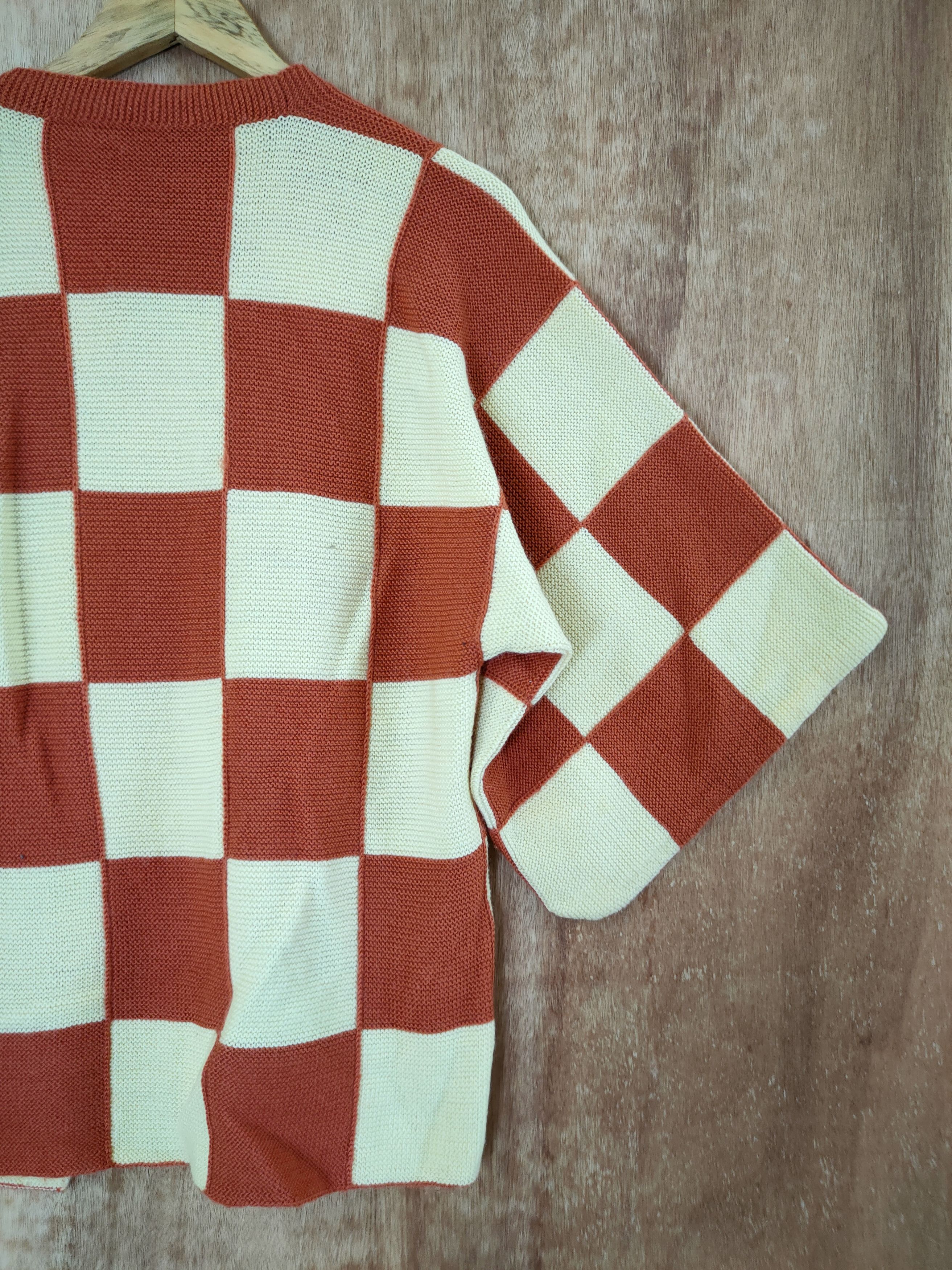 Japanese Brand Japan vintage checkered kimono knitwear cardigan #46-572DLL Size US S / EU 44-46 / 1 - 9 Thumbnail