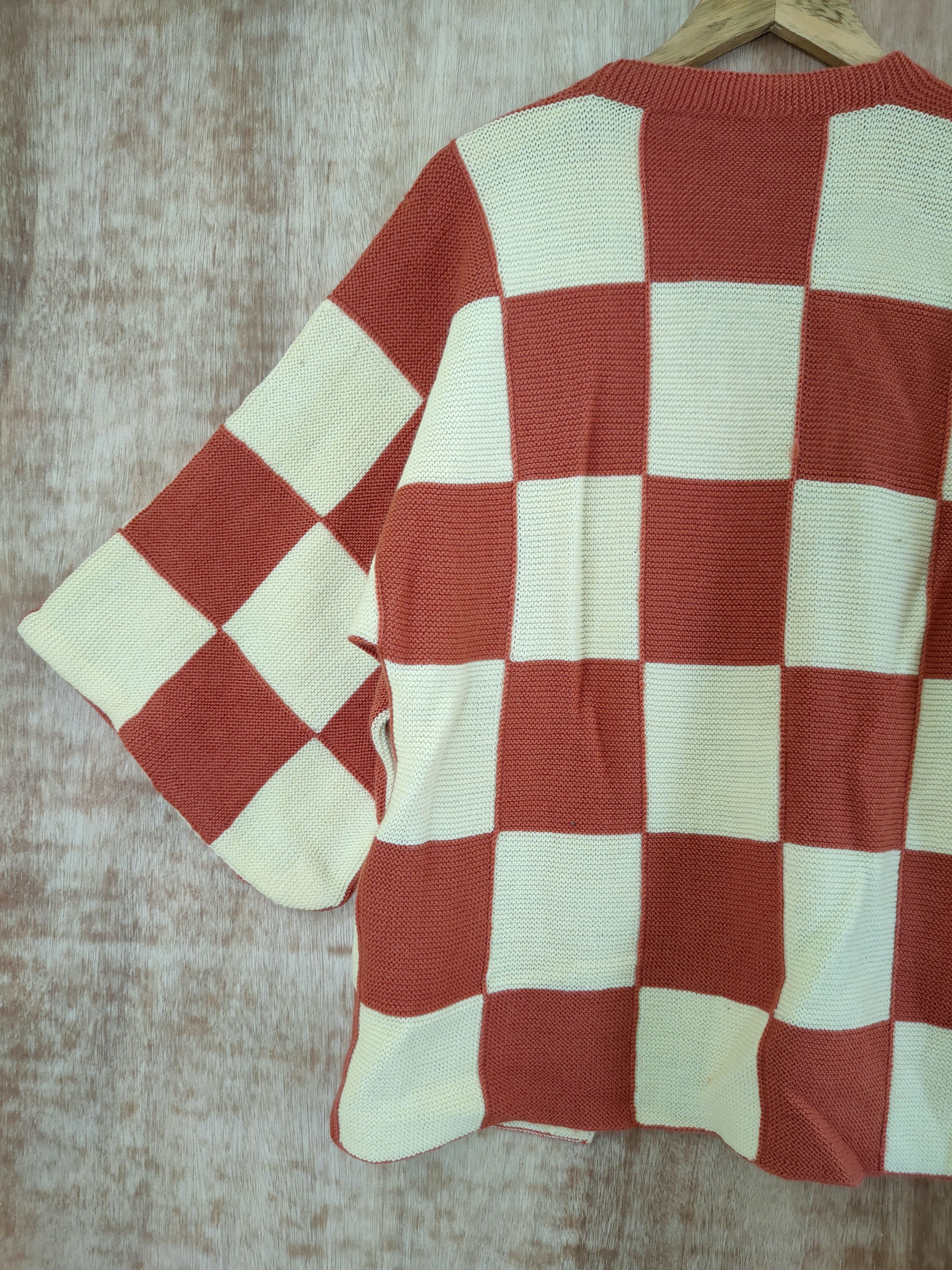 Japanese Brand Japan vintage checkered kimono knitwear cardigan #46-572DLL Size US S / EU 44-46 / 1 - 8 Thumbnail