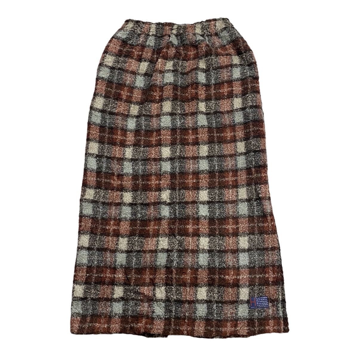 image of Hai Sporting Gear By Issey Miyake Fleece Maxi Skirt in Tartan, Women's (Size 30)