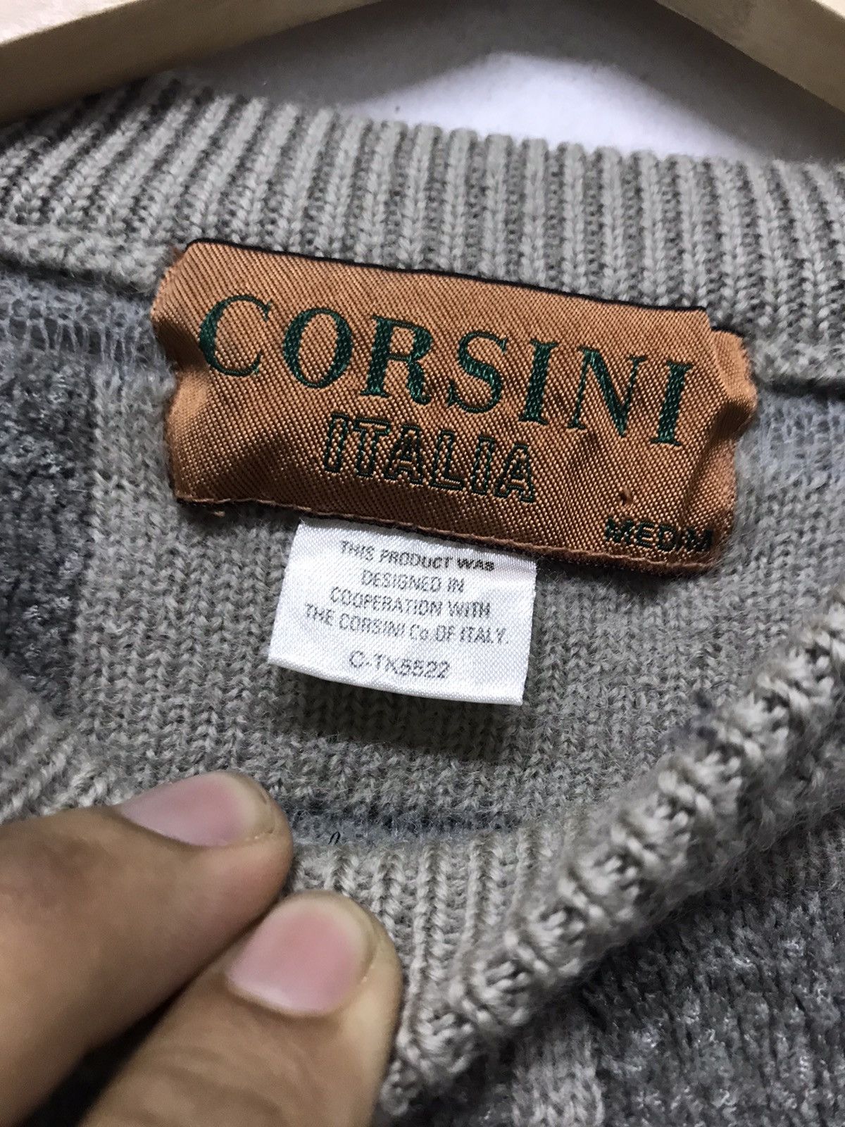 Vintage Vintage Italian Designers Corsini Knit Sweatshirt Like Coogi Size US M / EU 48-50 / 2 - 9 Thumbnail