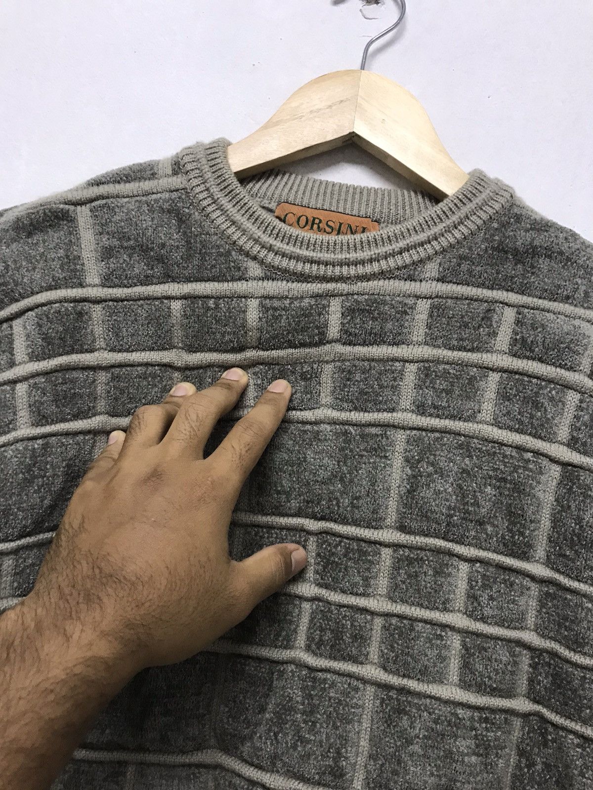 Vintage Vintage Italian Designers Corsini Knit Sweatshirt Like Coogi Size US M / EU 48-50 / 2 - 8 Thumbnail