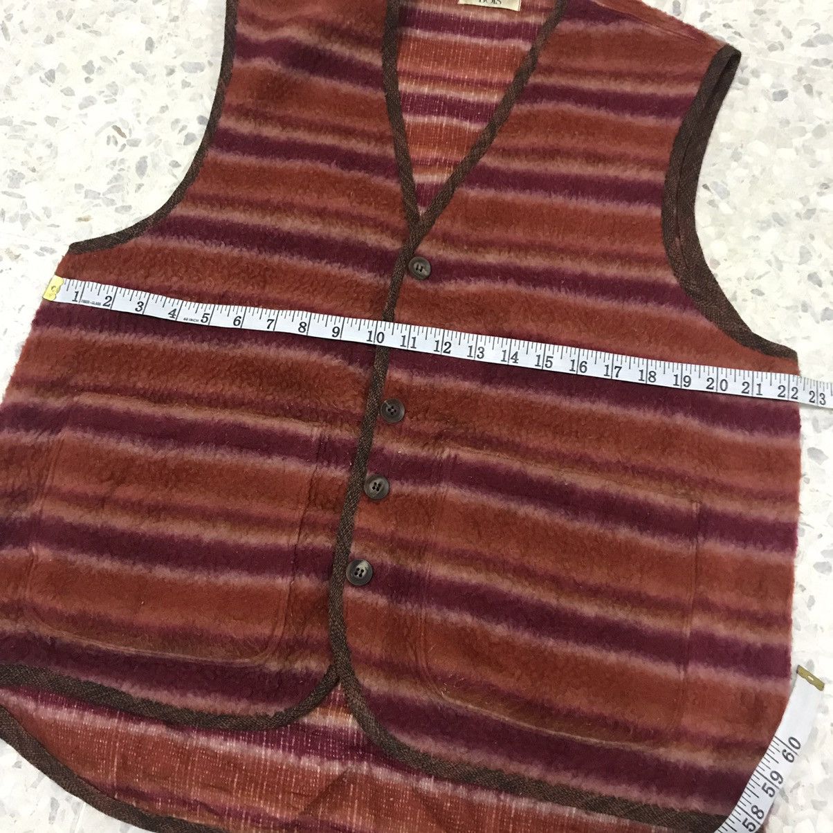 Japanese Brand Vintage Les Vis a Bois printed fleeces vest Size US L / EU 52-54 / 3 - 13 Thumbnail