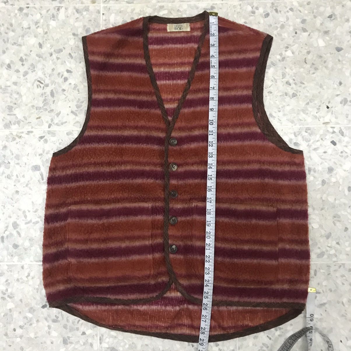 Japanese Brand Vintage Les Vis a Bois printed fleeces vest Size US L / EU 52-54 / 3 - 15 Thumbnail