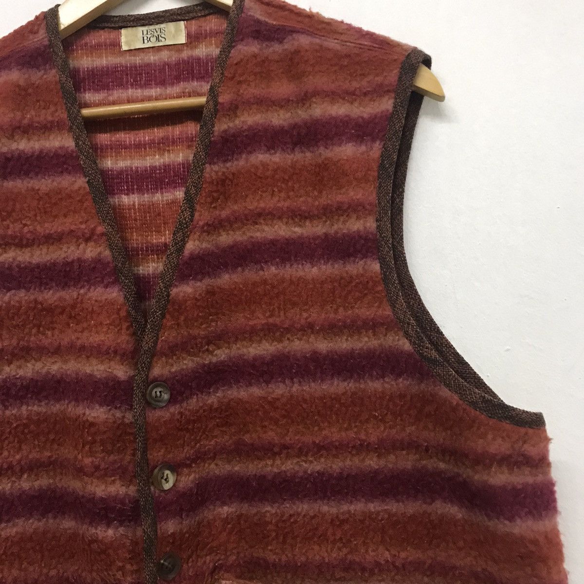 Japanese Brand Vintage Les Vis a Bois printed fleeces vest Size US L / EU 52-54 / 3 - 7 Thumbnail