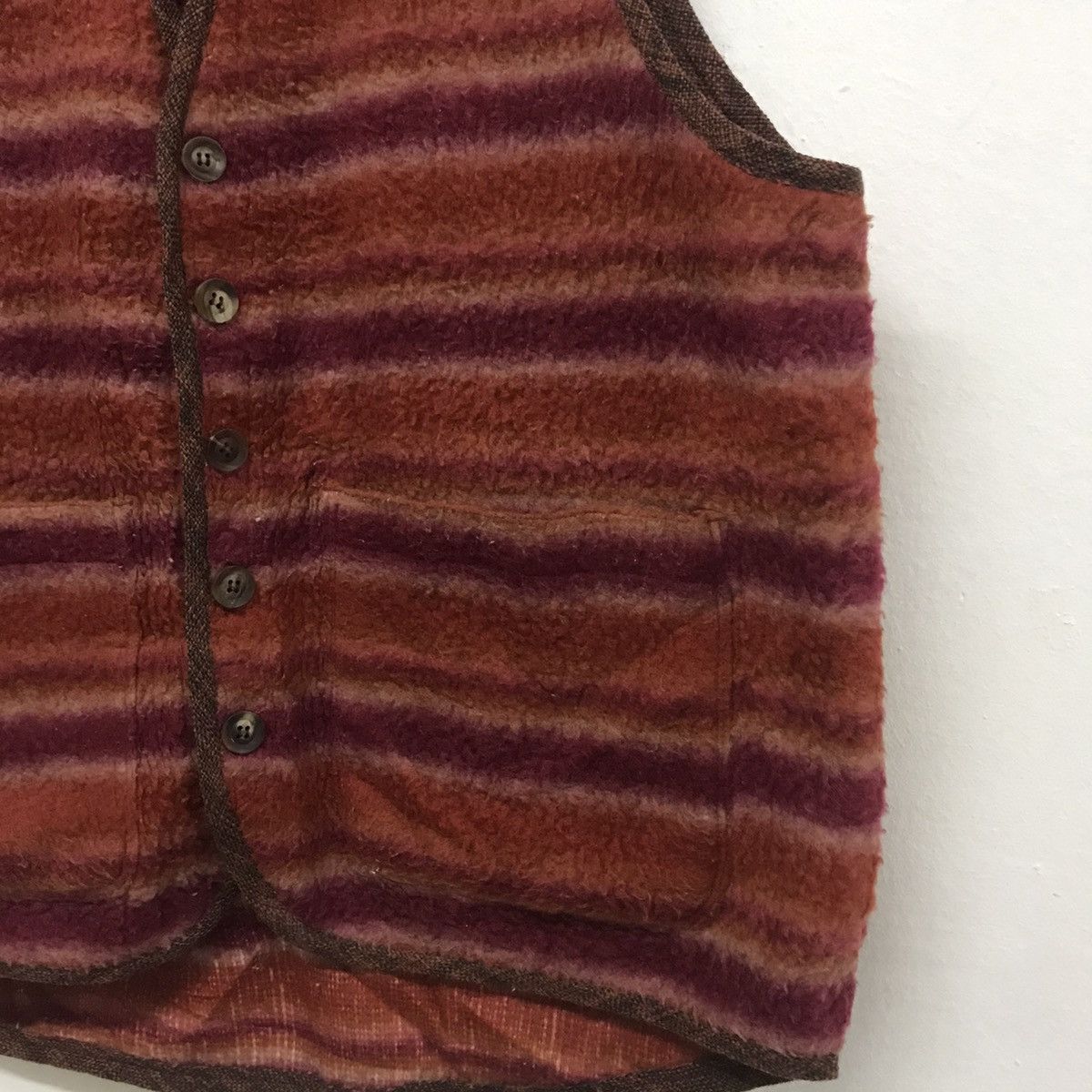 Japanese Brand Vintage Les Vis a Bois printed fleeces vest Size US L / EU 52-54 / 3 - 8 Thumbnail