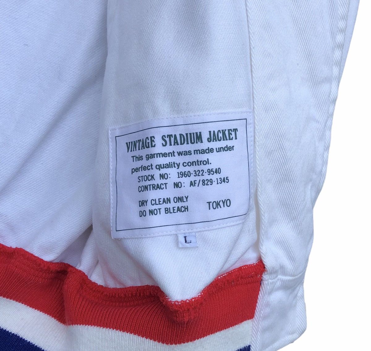 Vintage Stadium Jacket With Patches Bomber Jacket