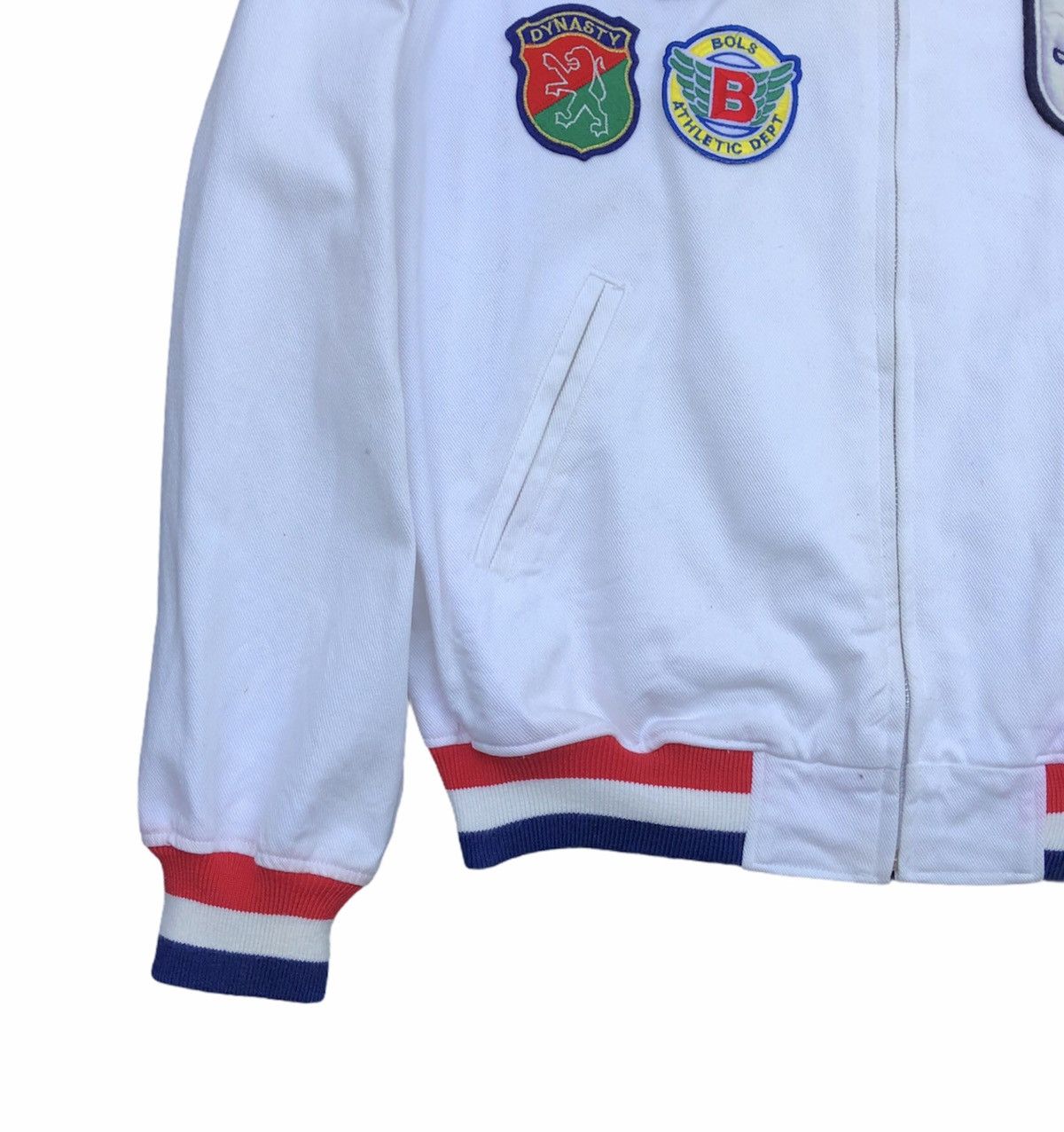 Vintage Stadium Jacket With Patches Bomber Jacket