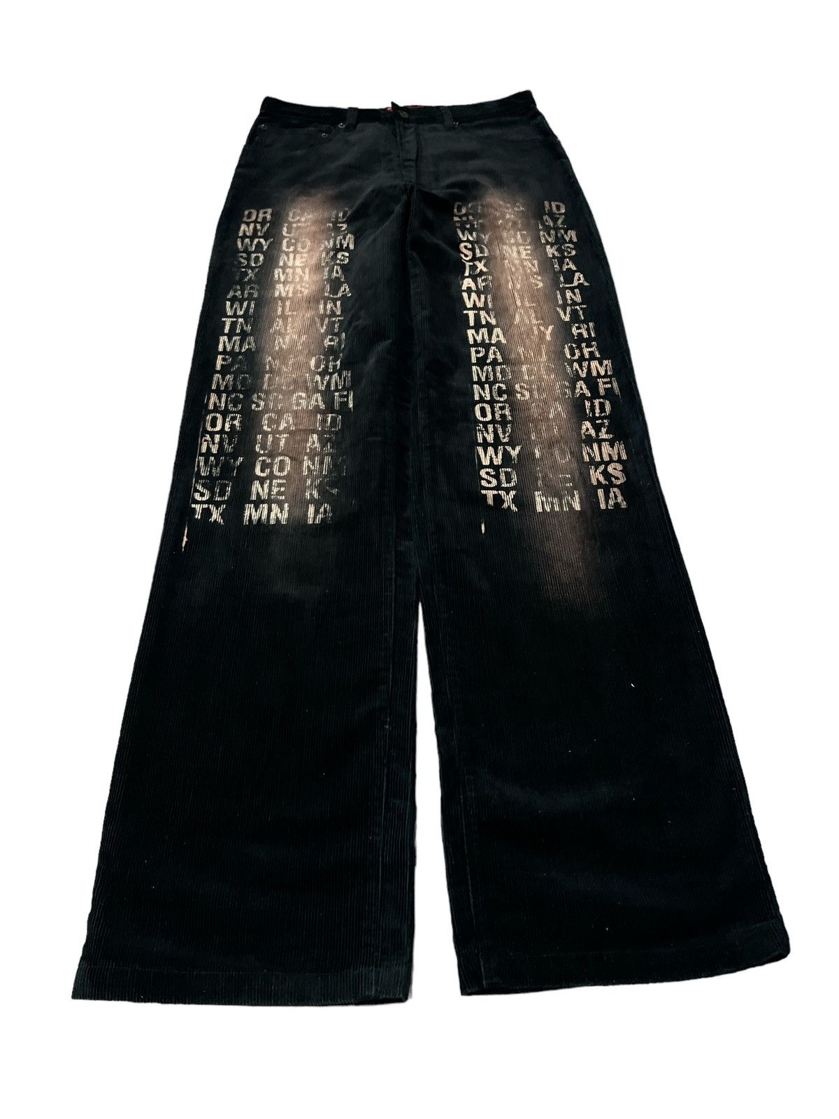 Japanese Brand × Vintage BLACK FADED NYLAUS CODUROY PANT Size US 30 / EU 46 - 4 Thumbnail