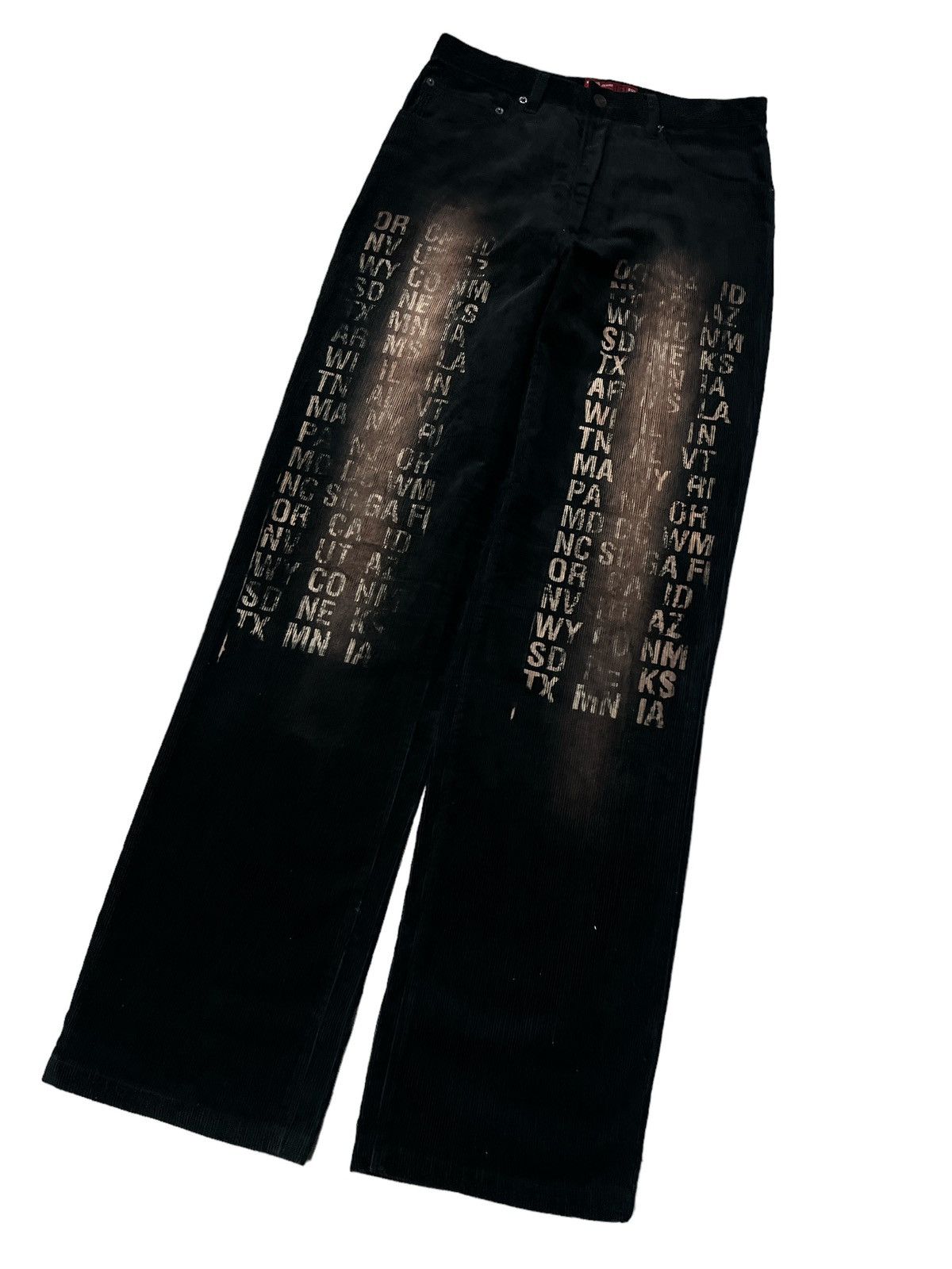 Japanese Brand × Vintage BLACK FADED NYLAUS CODUROY PANT Size US 30 / EU 46 - 5 Thumbnail