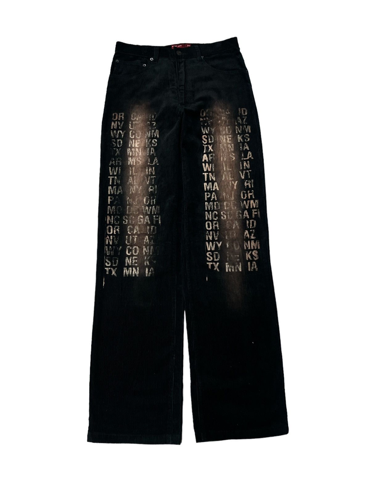 Japanese Brand × Vintage BLACK FADED NYLAUS CODUROY PANT Size US 30 / EU 46 - 1 Thumbnail