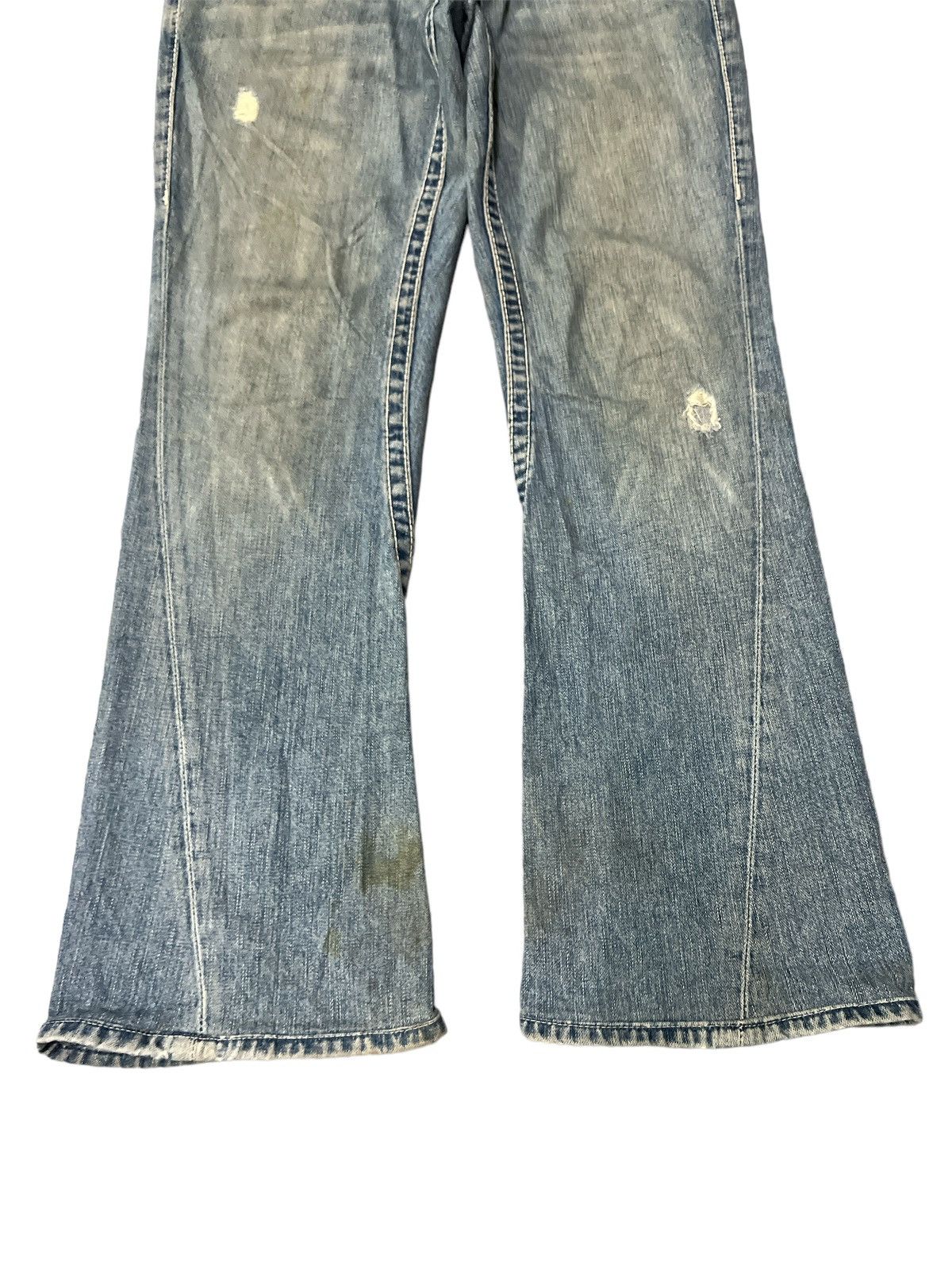 Japanese Brand × Vintage FLARED💥THRASHED TRUE RELIGION DISTRESSED DENIM PANT Size US 30 / EU 46 - 3 Thumbnail