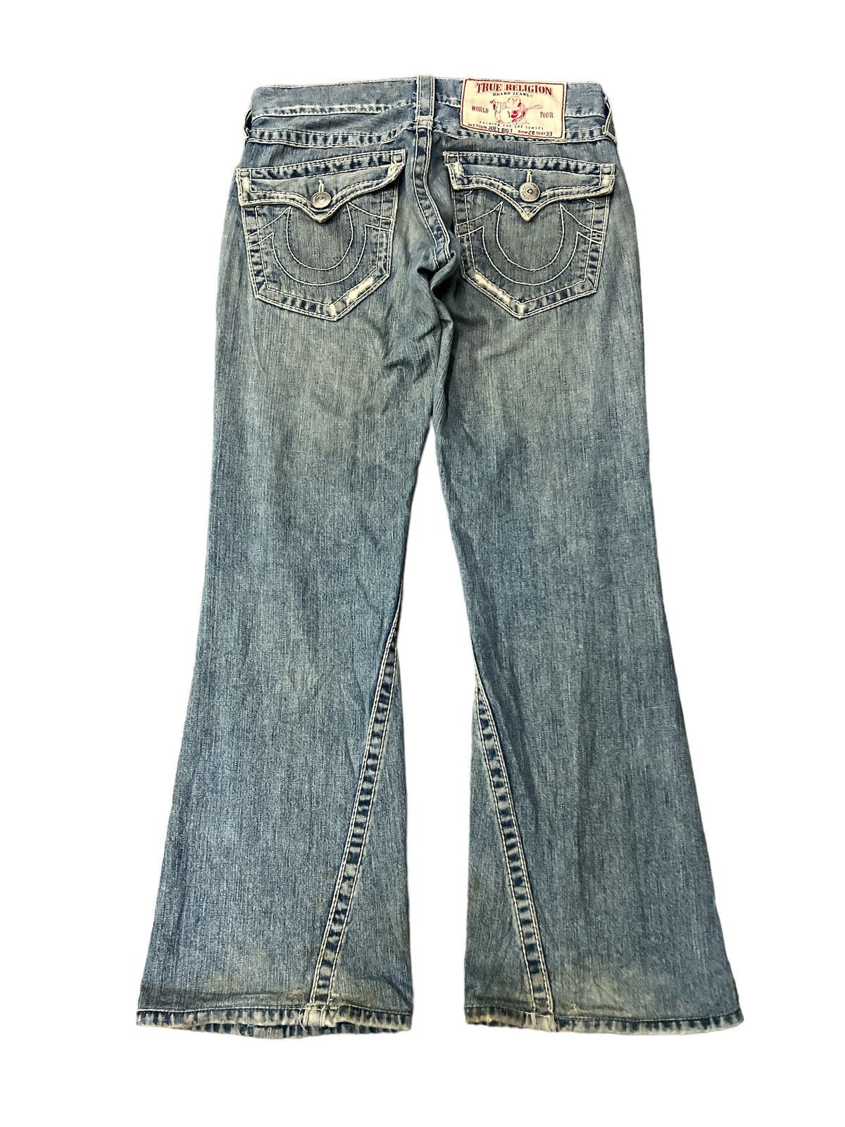 Japanese Brand × Vintage FLARED💥THRASHED TRUE RELIGION DISTRESSED DENIM PANT Size US 30 / EU 46 - 6 Thumbnail